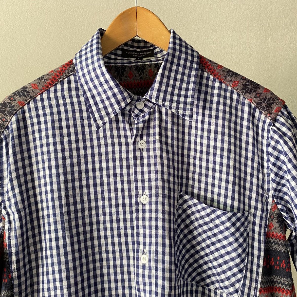 Comme des Garcons × Comme des Garcons Homme Plus COMME des GARCONS Patchwork Checkered Fusion Shirt Size US L / EU 52-54 / 3 - 3 Thumbnail