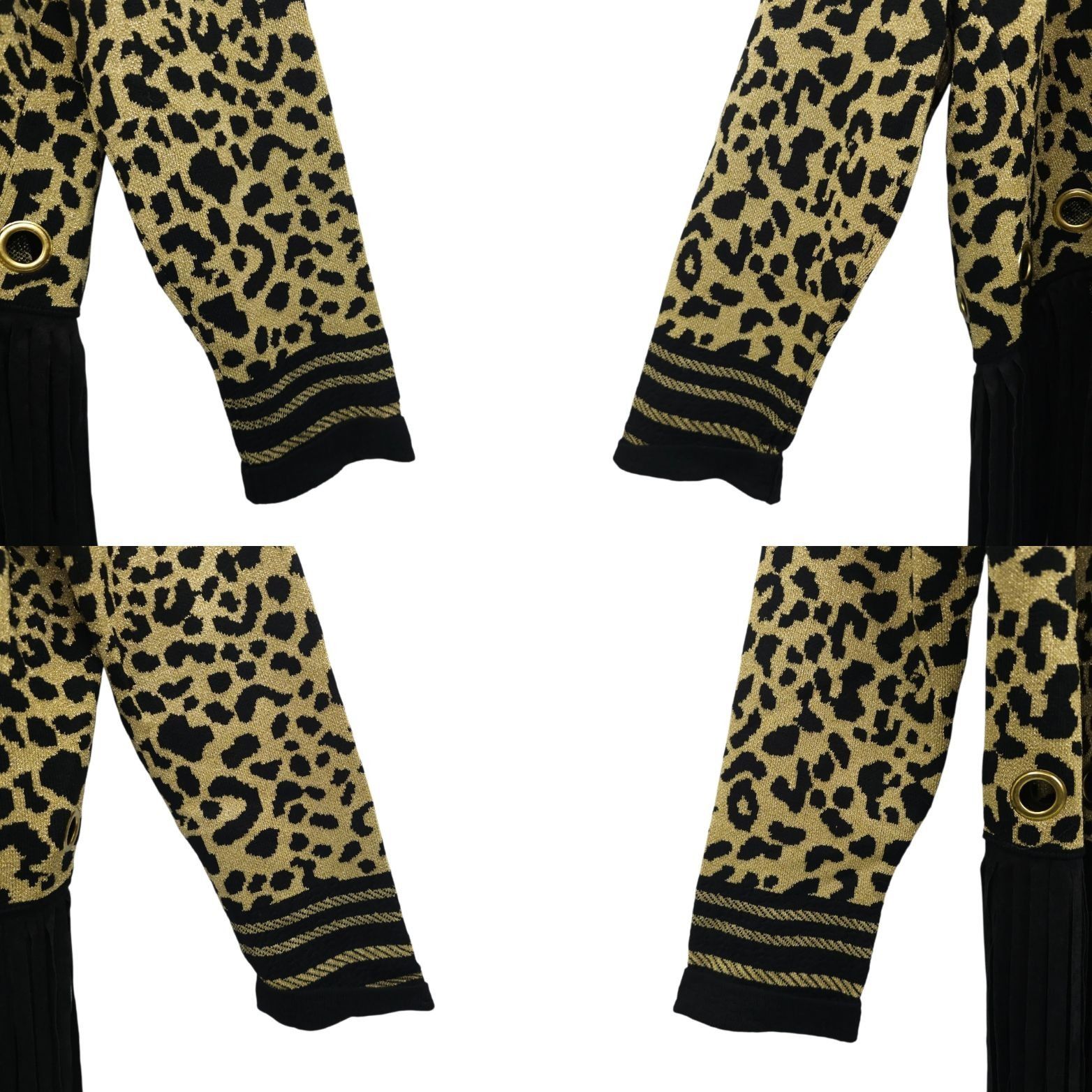 Other Berek Leopard Print Cardigan XL Gold Grommet Fringe Sweater Size XL / US 12-14 / IT 48-50 - 10 Thumbnail