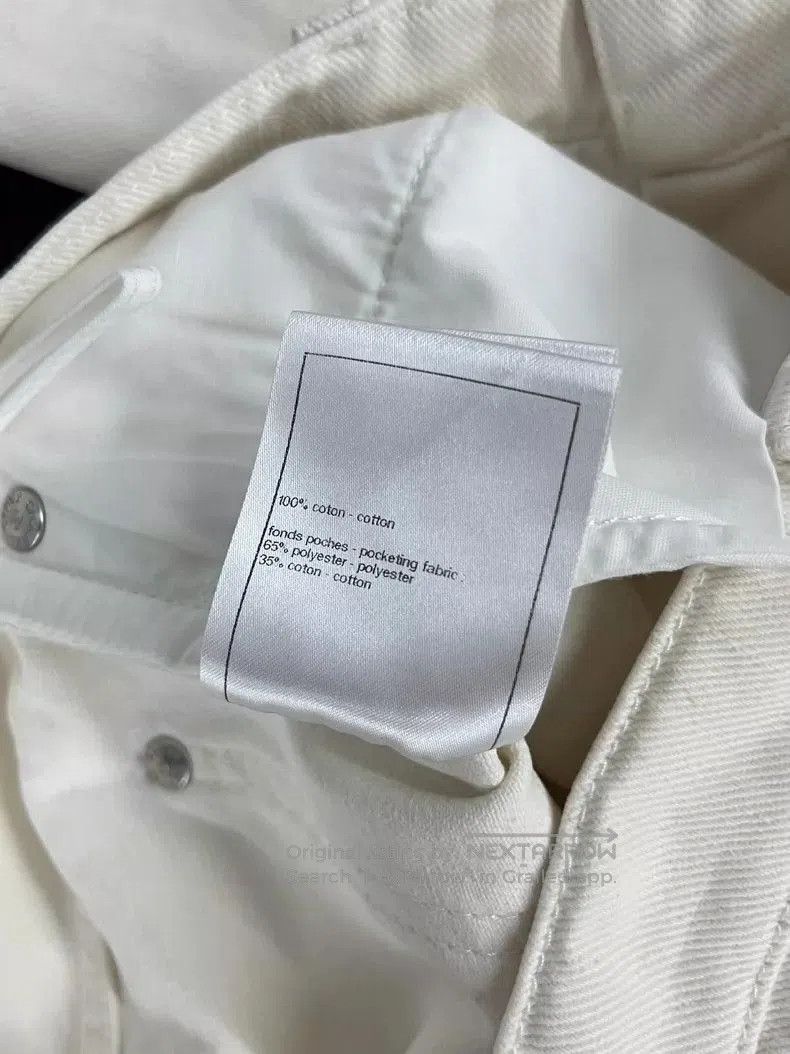 Chanel Chanel 24P White Cutout Jeans. Size US 38 / EU 54 - 7 Thumbnail