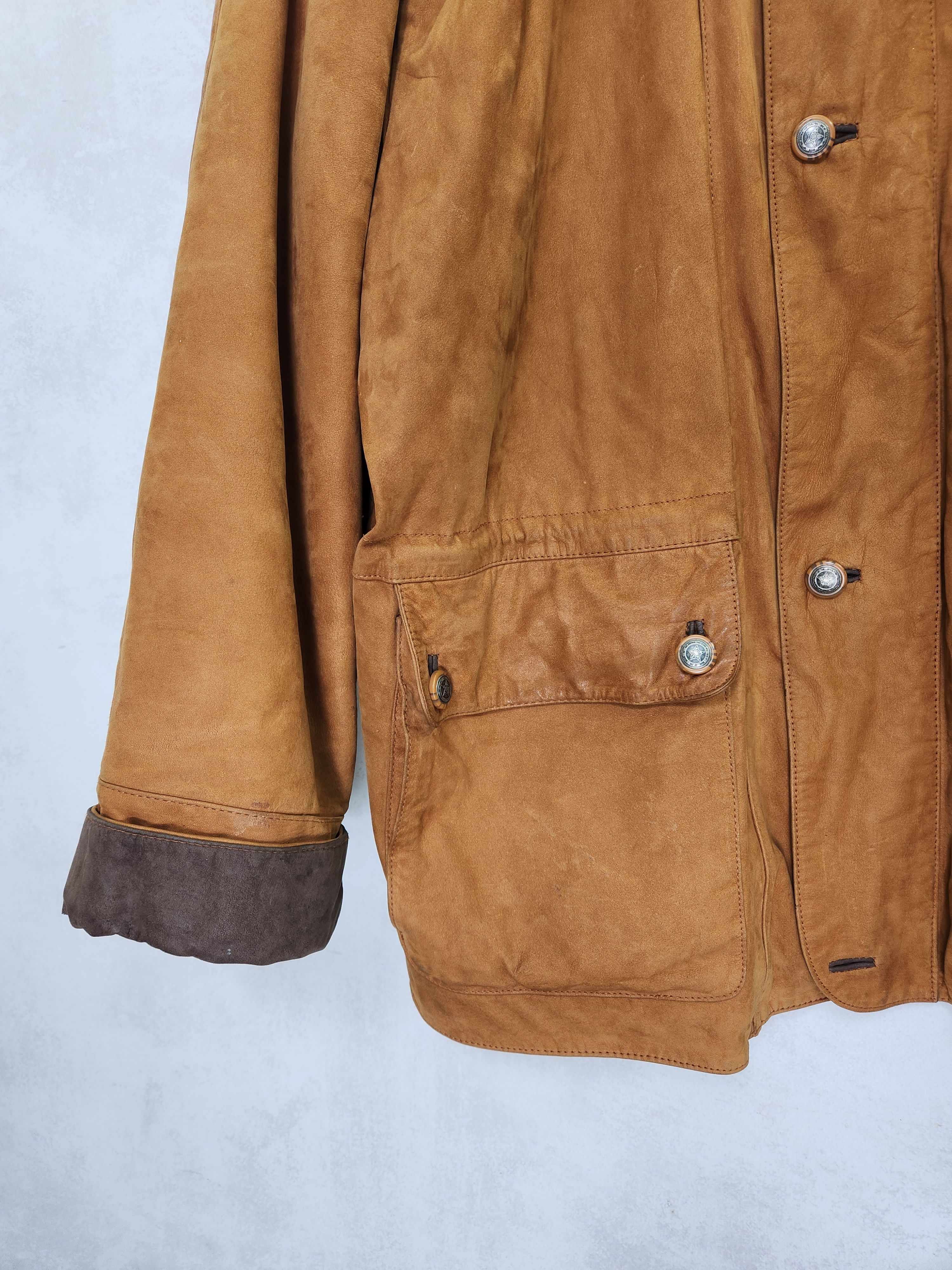 Fjallraven Rare Vintage 80s Fjallraven Fjällräven leather brown jacket Size US XL / EU 56 / 4 - 4 Thumbnail