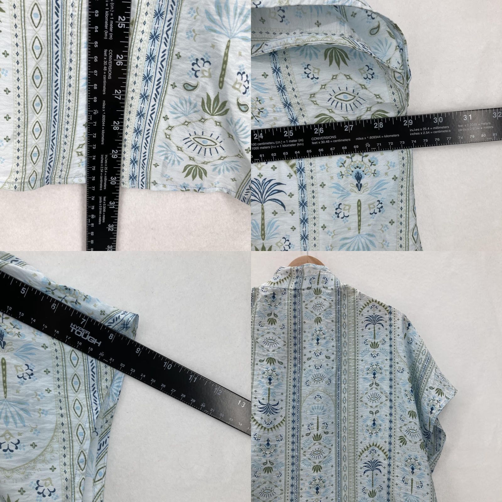 Torrid Torrid Shirt Womens 2X Blue Popover Belle Isle Carolina Palms Print NWT Size XXL / US 16-18 / IT 52-54 - 8 Thumbnail