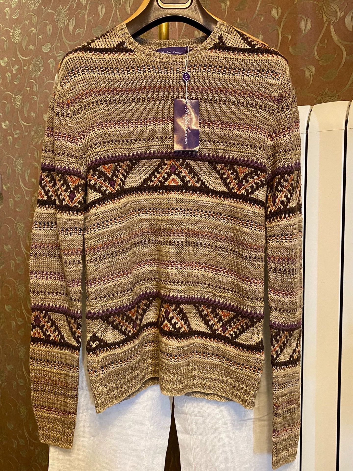 Polo Ralph Lauren Ralph Lauren RRL Purple Label Hand Knit Linen Silk Sweater M Size US M / EU 48-50 / 2 - 2 Thumbnail