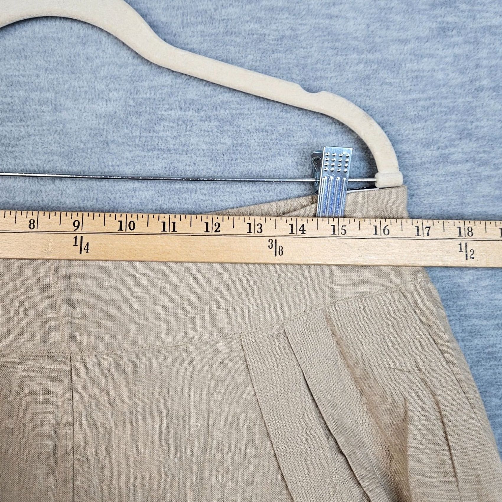 Abercrombie & Fitch Abercrombie & Fitch Women's Linen Cotton Blend Wide Leg Pleated Pants L NEW Size 36" / US 14 / IT 50 - 6 Thumbnail