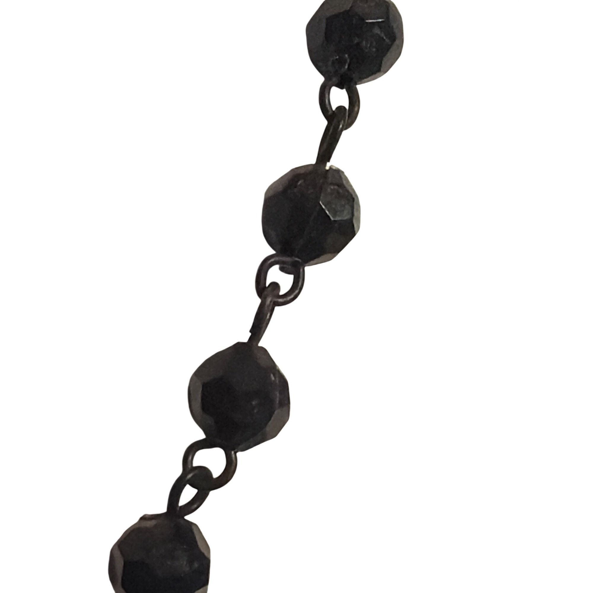 Other Black Gothic Beaded Necklace Pendant Faceted Gemstone Mourni Size ONE SIZE - 3 Thumbnail