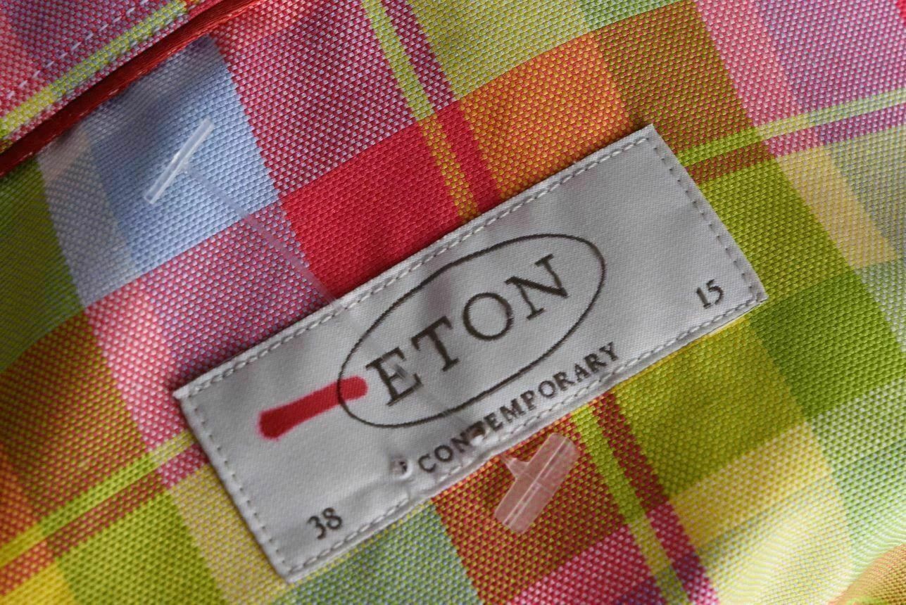 Eton Eton Contemporary Plaid Multicolor Cotton Shirt Size US M / EU 48-50 / 2 - 3 Thumbnail