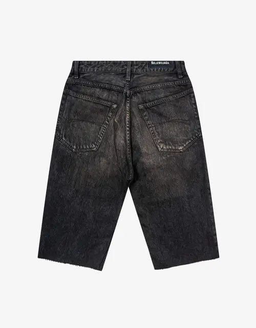 Balenciaga Balenciaga Dark Brown Slim Denim Shorts Size US 30 / EU 46 - 2 Thumbnail