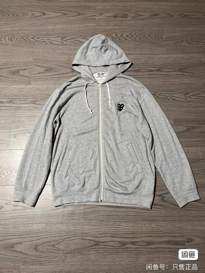 Comme Des Garcons Double Black Heart Sweater