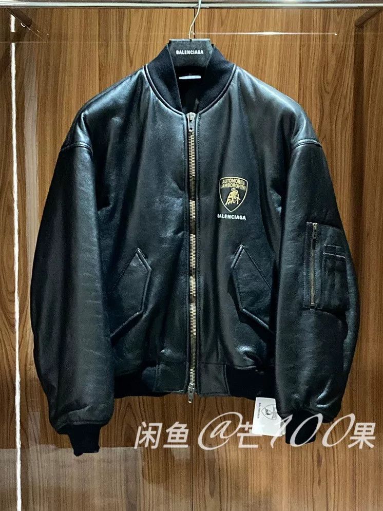 Balenciaga Balenciaga Lamborghini Collaboration Sheepskin Bomber Jacket Size US M / EU 48-50 / 2 - 1 Thumbnail