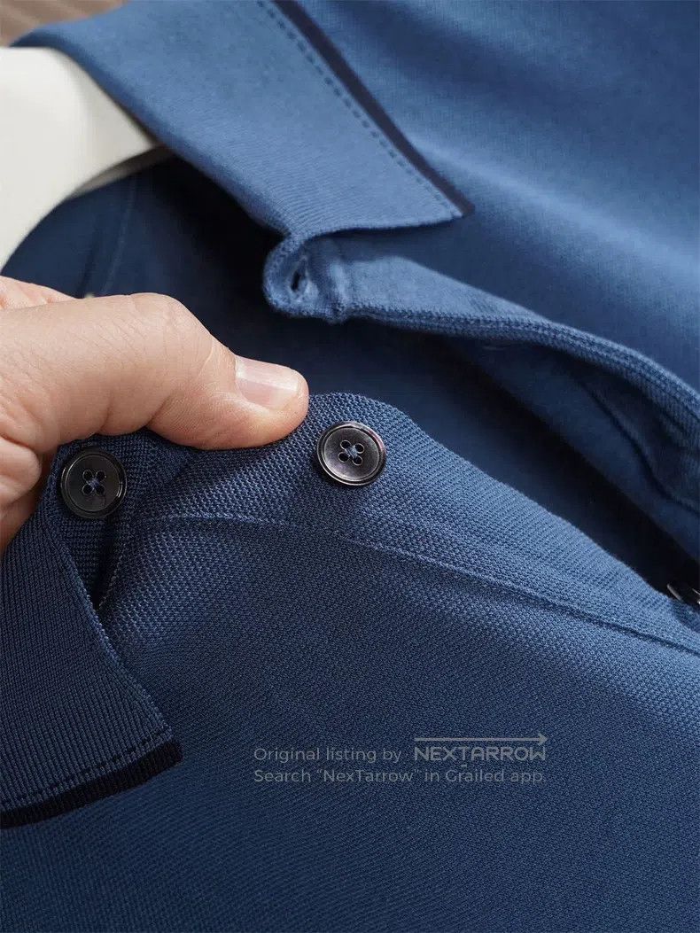 Hermes Hermes Klein Blue Short Sleeve Polo Size US L / EU 52-54 / 3 - 3 Thumbnail