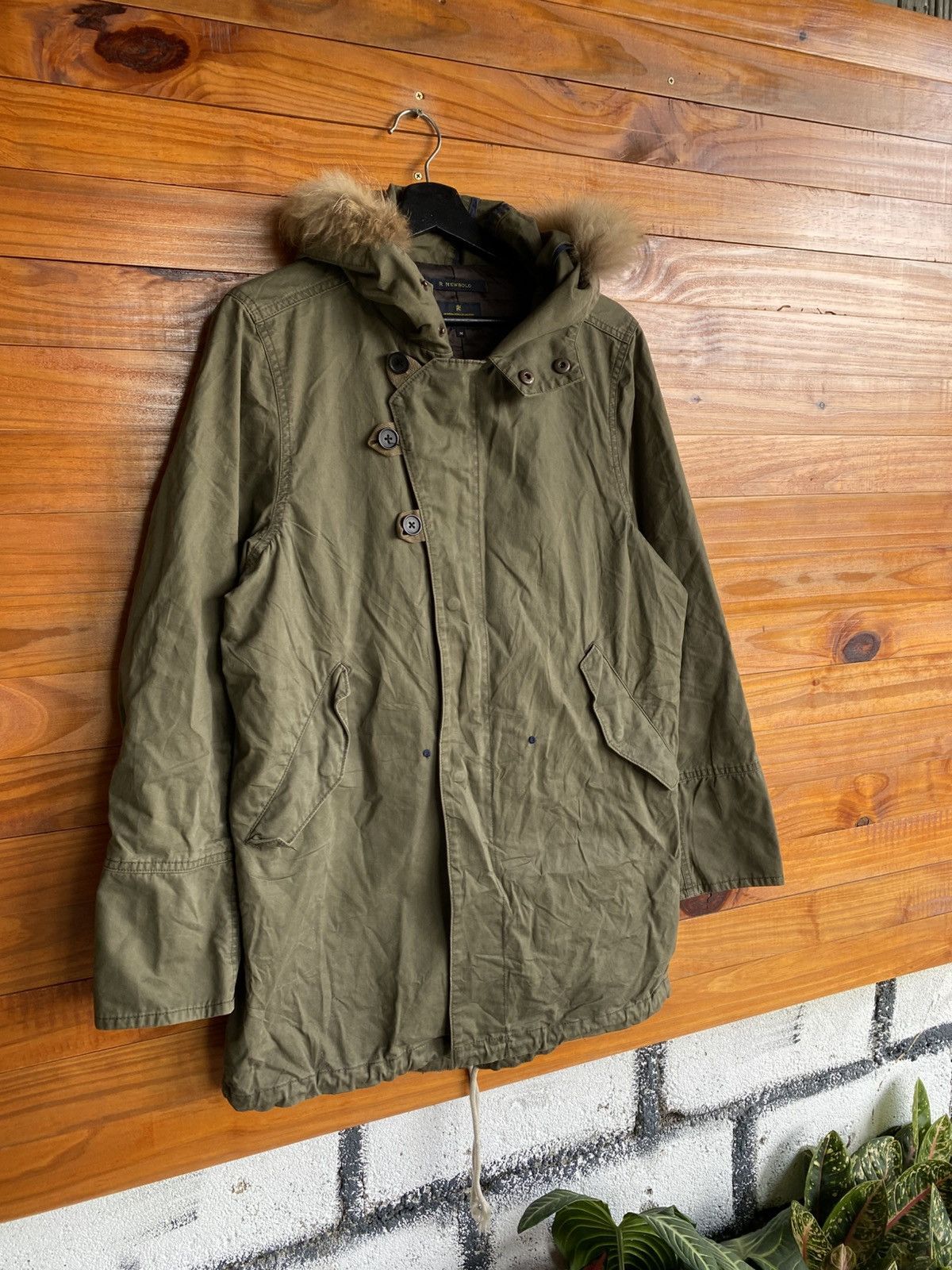 R. Newbold Olive Green Fur Hood Parka Jacket – British Casua
