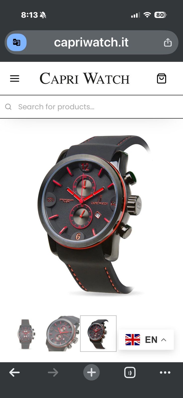 Other Capri Watch Karboncolor red chrono Size 44 - 8 Thumbnail
