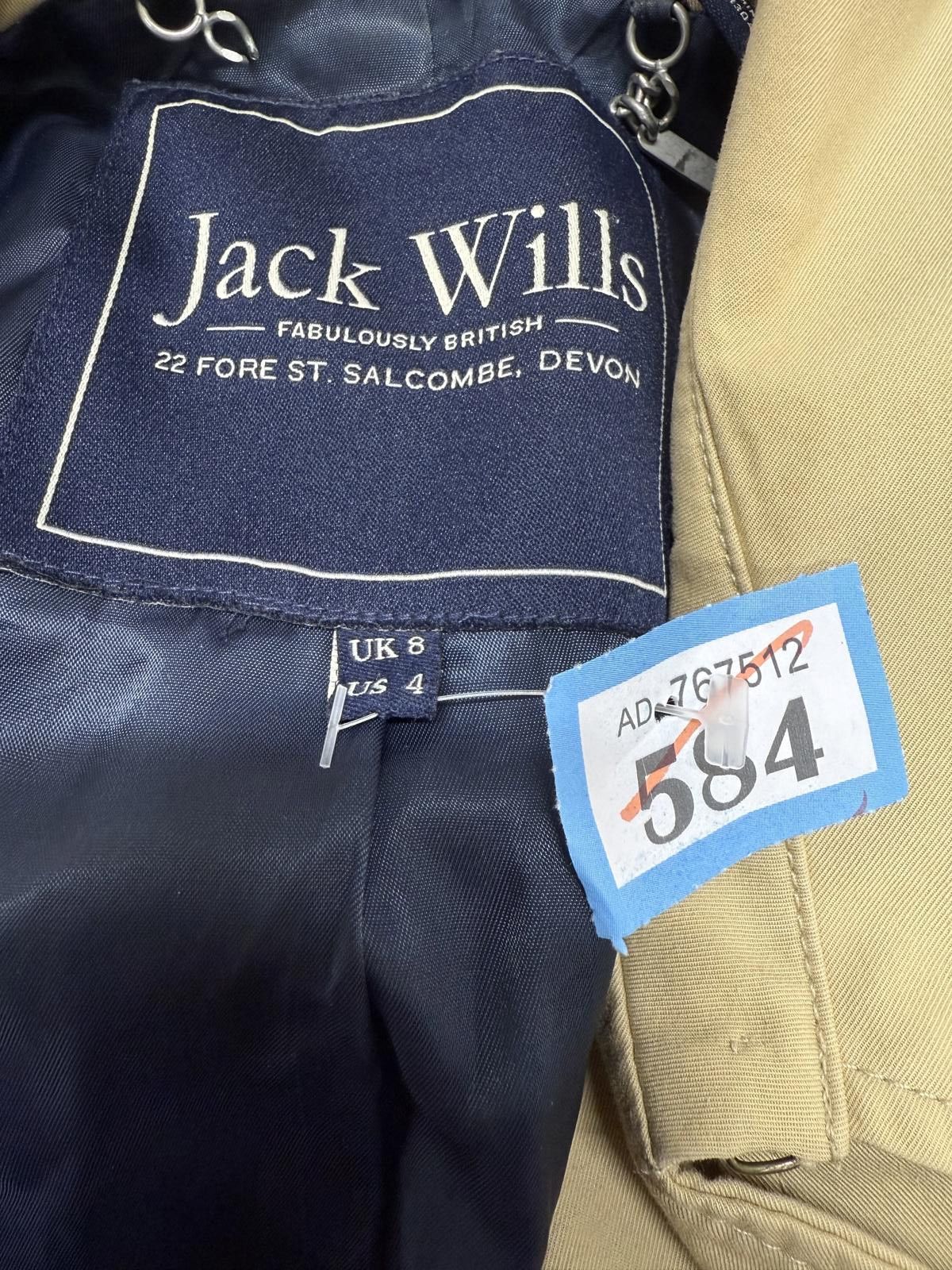 Jack Wills Jack Wills Classic Beige Trench Coat UK 8 / US 4 Size US S / EU 44-46 / 1 - 2 Thumbnail