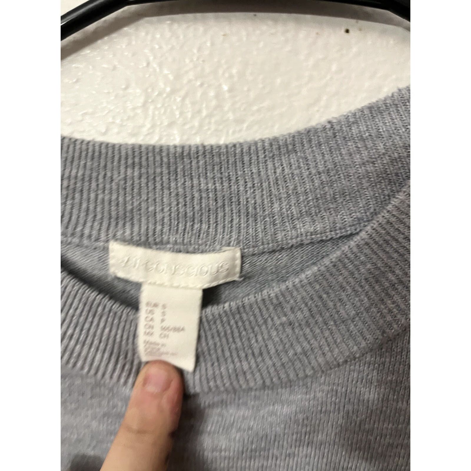 H&M VINTAGE H&M Conscious Womens Sweater Knit Gray Long Sleeve Crew Neck Small Pullover 90s Womens Size S / US 4 / IT 40 - 3 Thumbnail