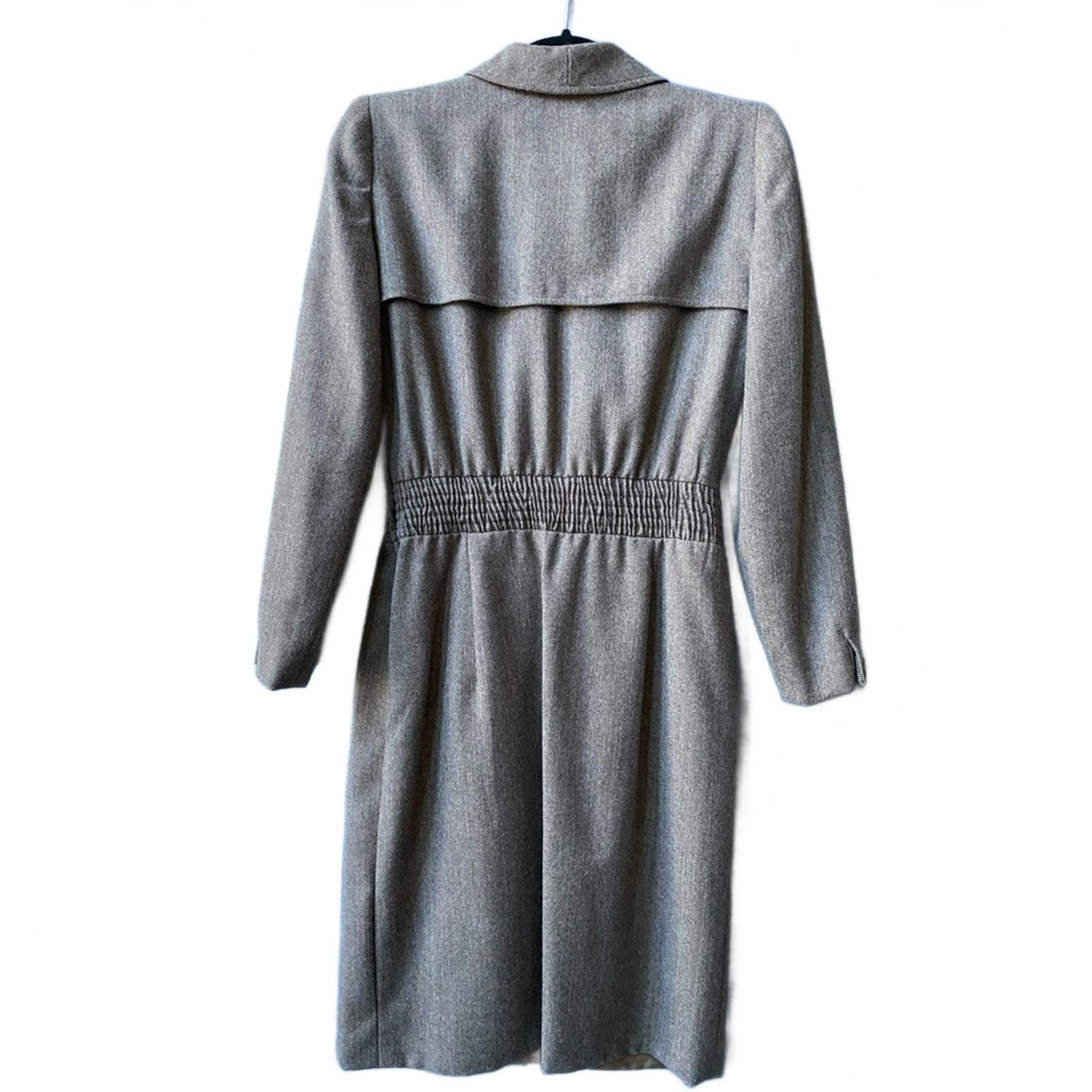 Valentino Valentino Boutique Herringbone Wool Dress Italy VTG Size S / US 4 / IT 40 - 5 Thumbnail