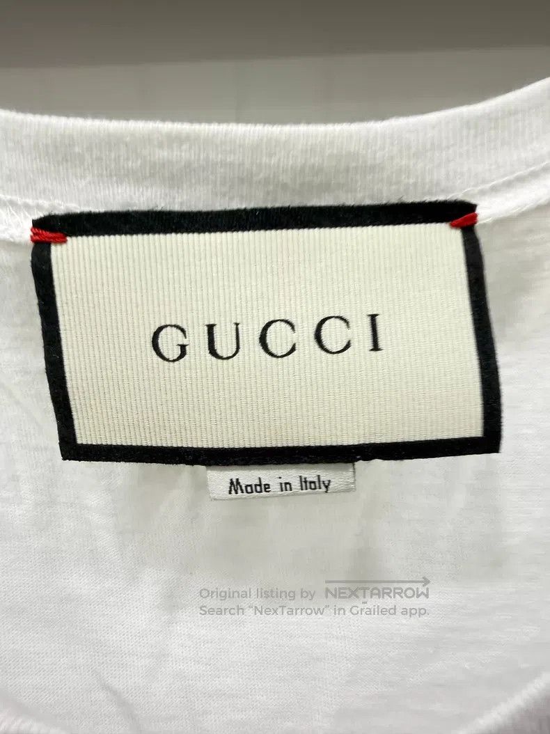 Gucci Gucci White classic logo large T-shirt Size US M / EU 48-50 / 2 - 2 Thumbnail