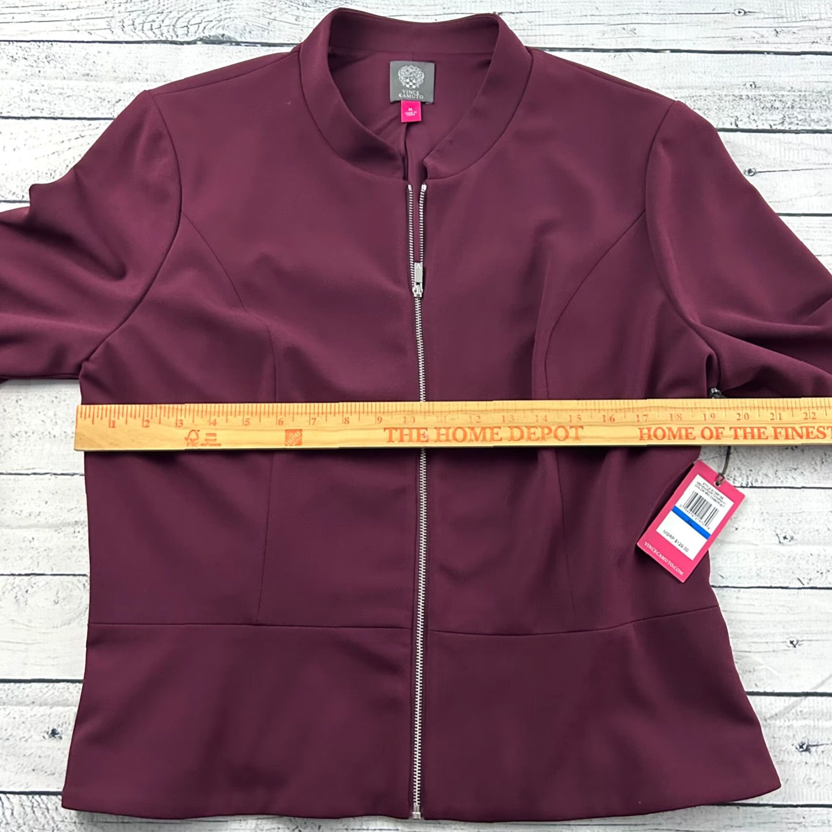 Vince Camuto **Vince Camuto Women's XL Full Zip Blazer Jacket Red** New title: **Vince Camuto Women's XL Full Zip Blazer Jacket Red** Size XL / US 12-14 / IT 48-50 - 6 Thumbnail