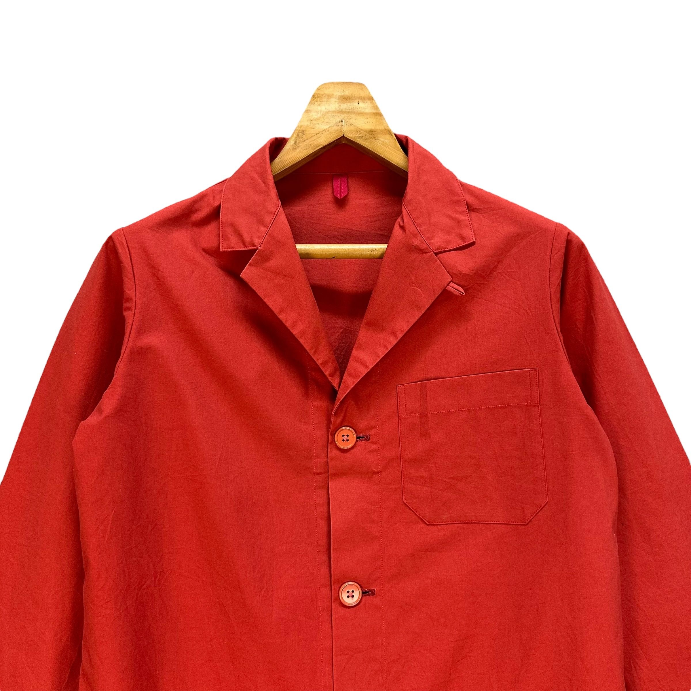 Japanese Brand COMMONO REPRODUCTS C1 Red Light Overcoat #A63-1532 Size US S / EU 44-46 / 1 - 2 Thumbnail