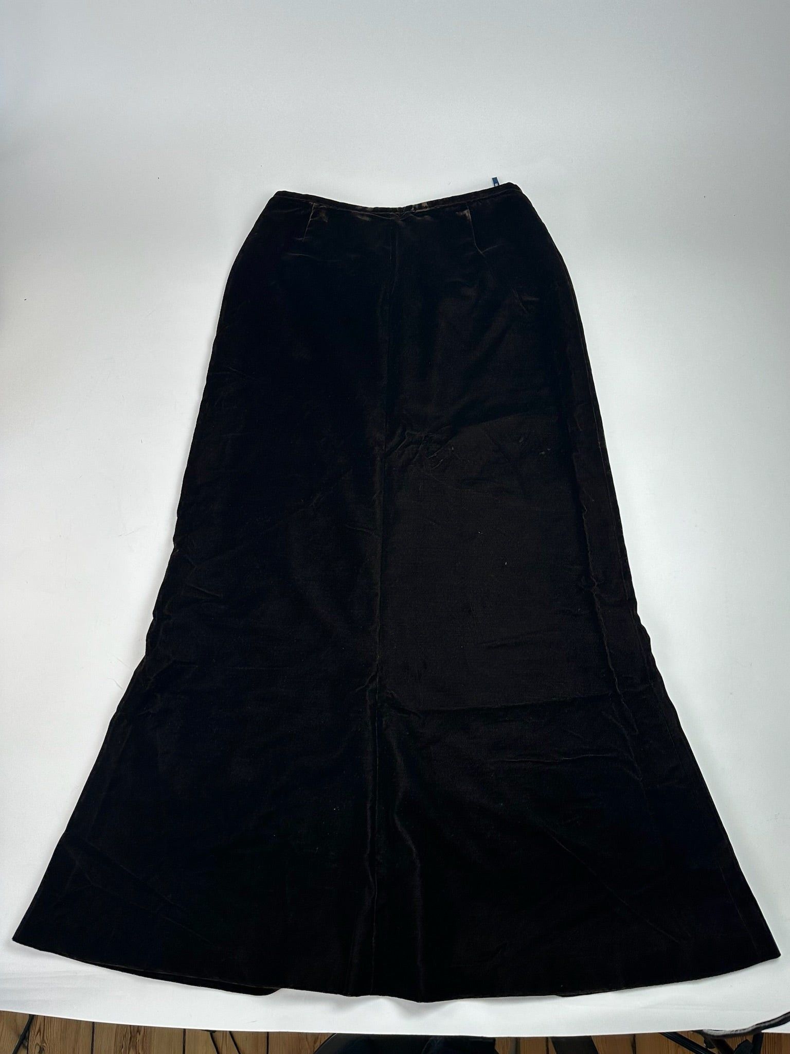 Givenchy Vintage Long Skirt Black Samt Size 27" / US 4 / IT 40 - 1 Thumbnail