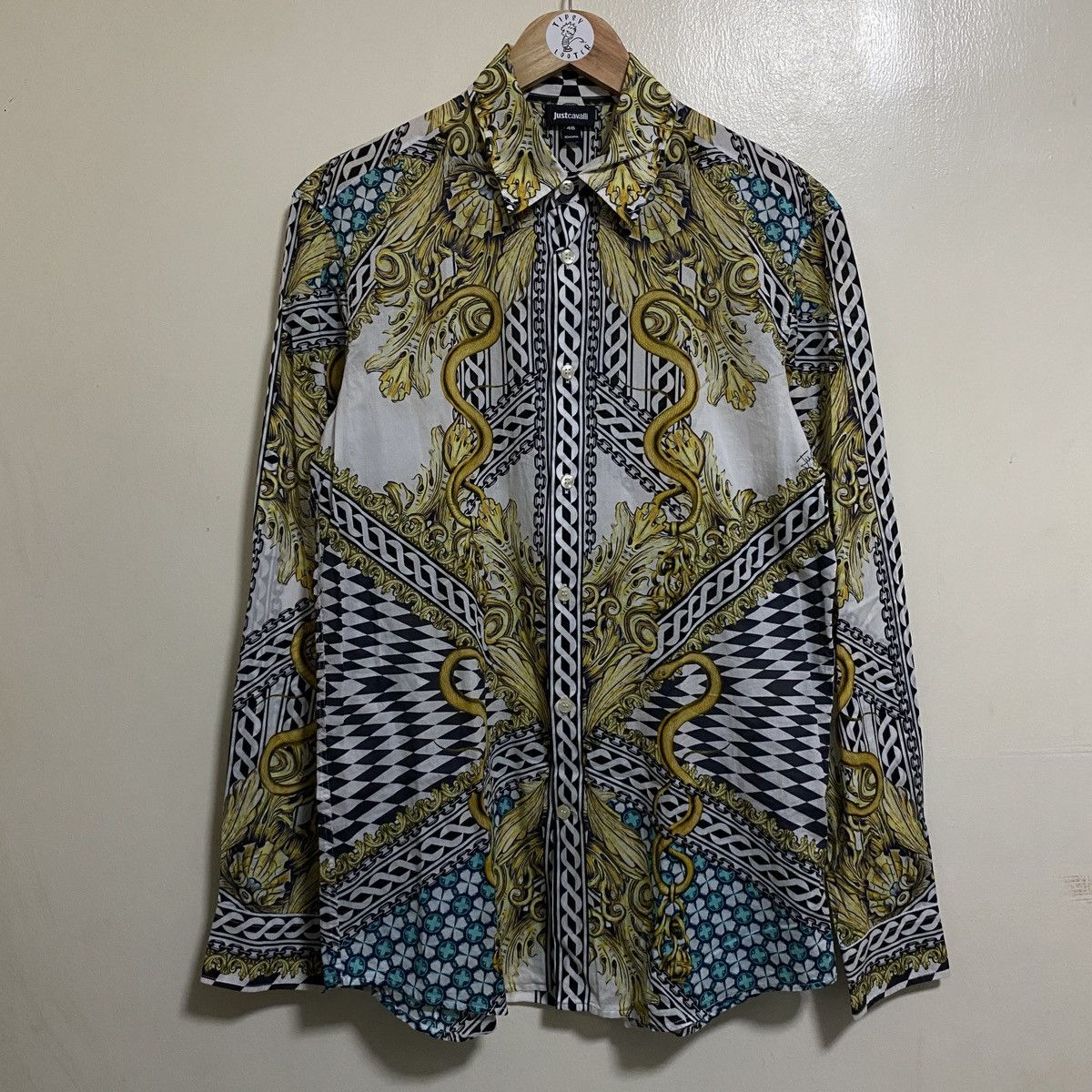 Just Cavalli Just Cavalli Serpent L/S Polo Size US S / EU 44-46 / 1 - 1 Thumbnail