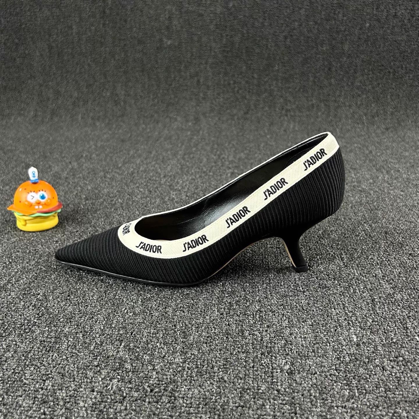 Dior Dior Women's Black Kitten Heel Pumps 37.5 Size US 7 / IT 37 - 3 Thumbnail