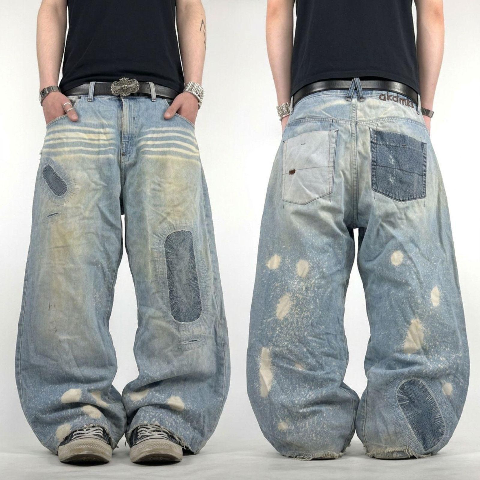 Akademiks × Japanese Brand × Vintage Vintage archive y2k akademiks baggy wide leg skater jeans Size US 36 / EU 52 - 1 Thumbnail