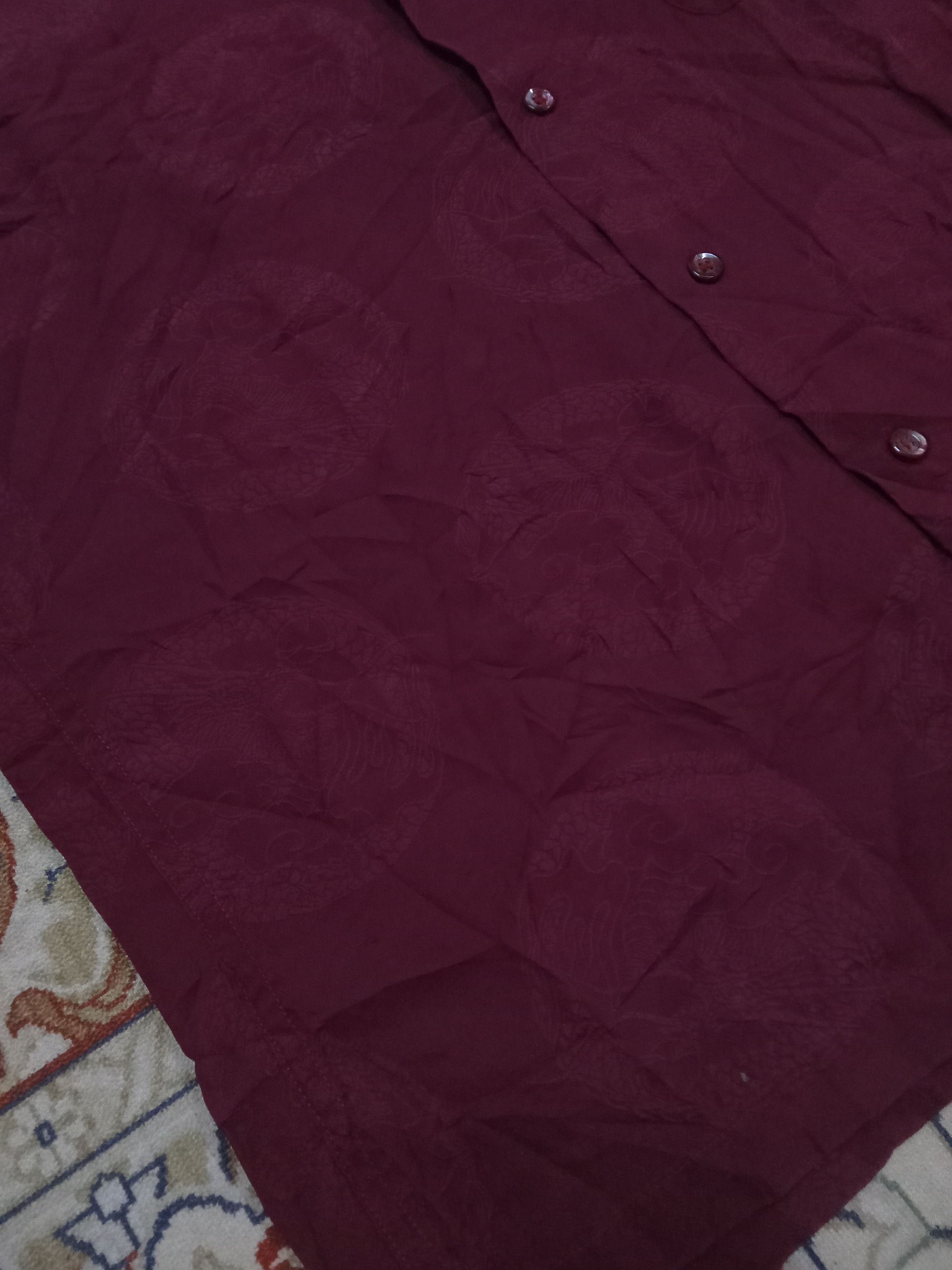 Big John × Vintage Vintage Big John Very Rare Silk Dragon Motive Shirt Size US M / EU 48-50 / 2 - 8 Thumbnail