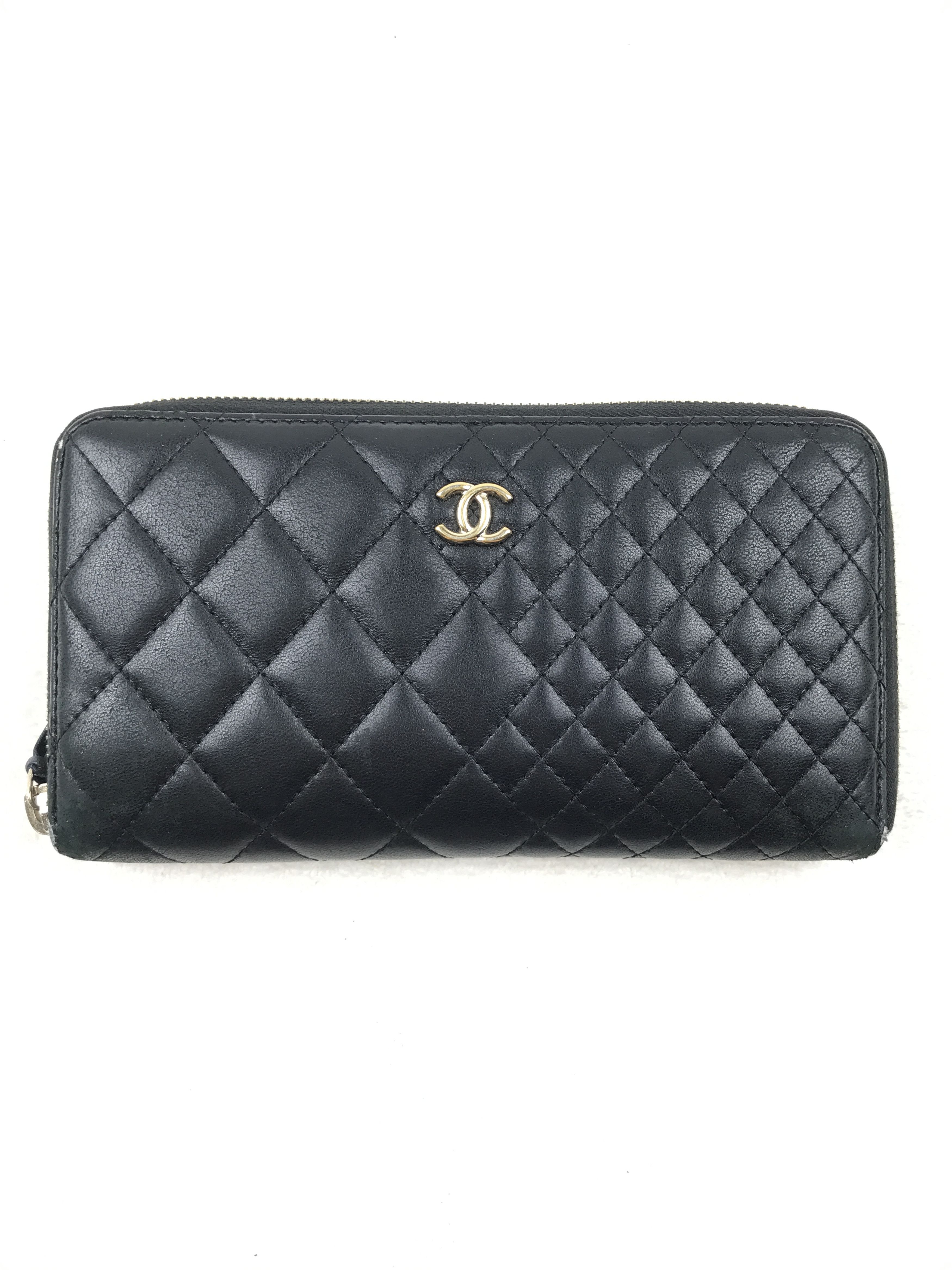 Chanel × Vintage Vintage Chanel Quilted Zip Around Wallet Size ONE SIZE - 3 Thumbnail