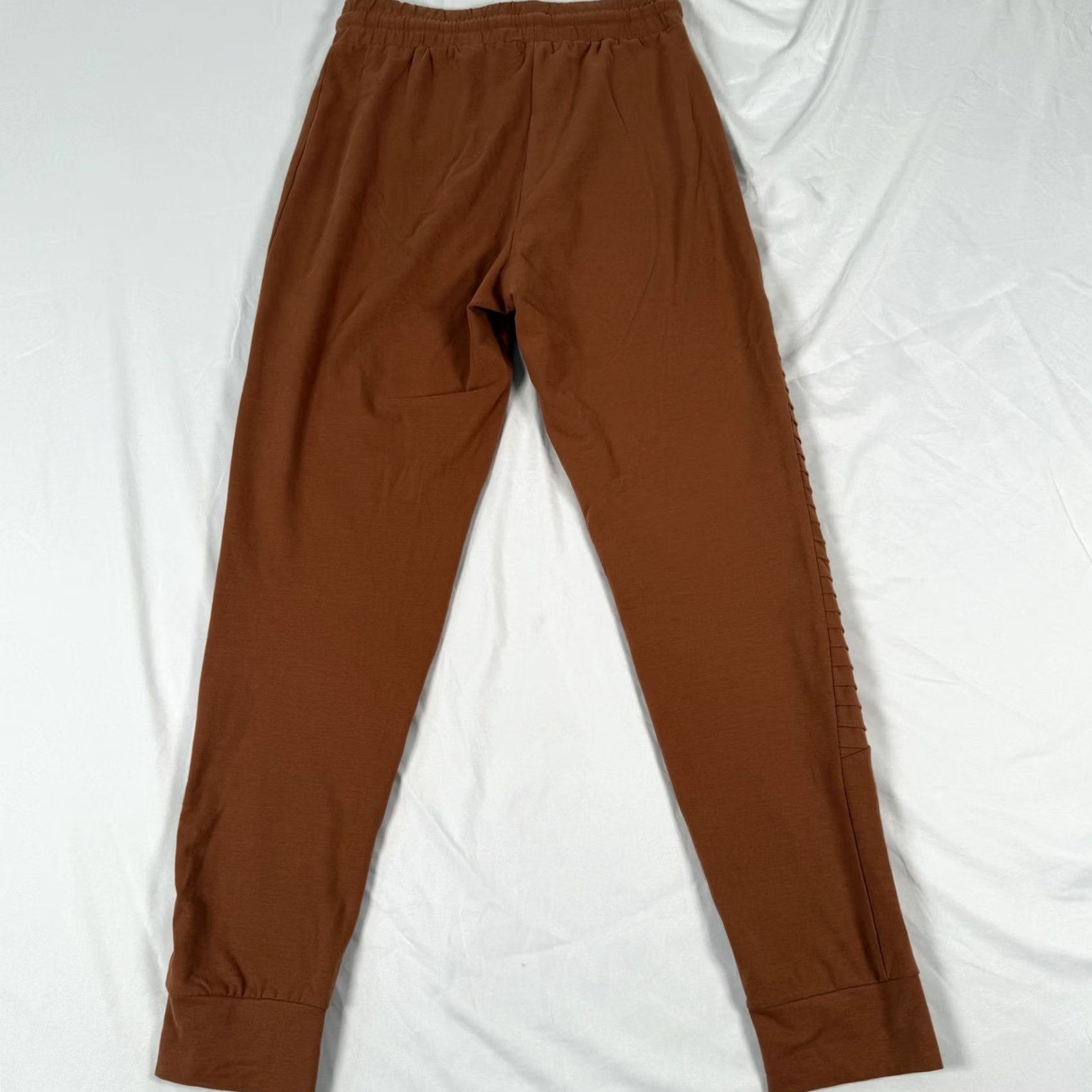 Vintage Splendid Iris Womens Pants Jogger Brown Small Elastic Waist Pockets Zip Moto Tapered Leg Athleisure Plain Solid Shirt/Bottoms Not Applicable Size 28" / US 6 / IT 42 - 3 Thumbnail