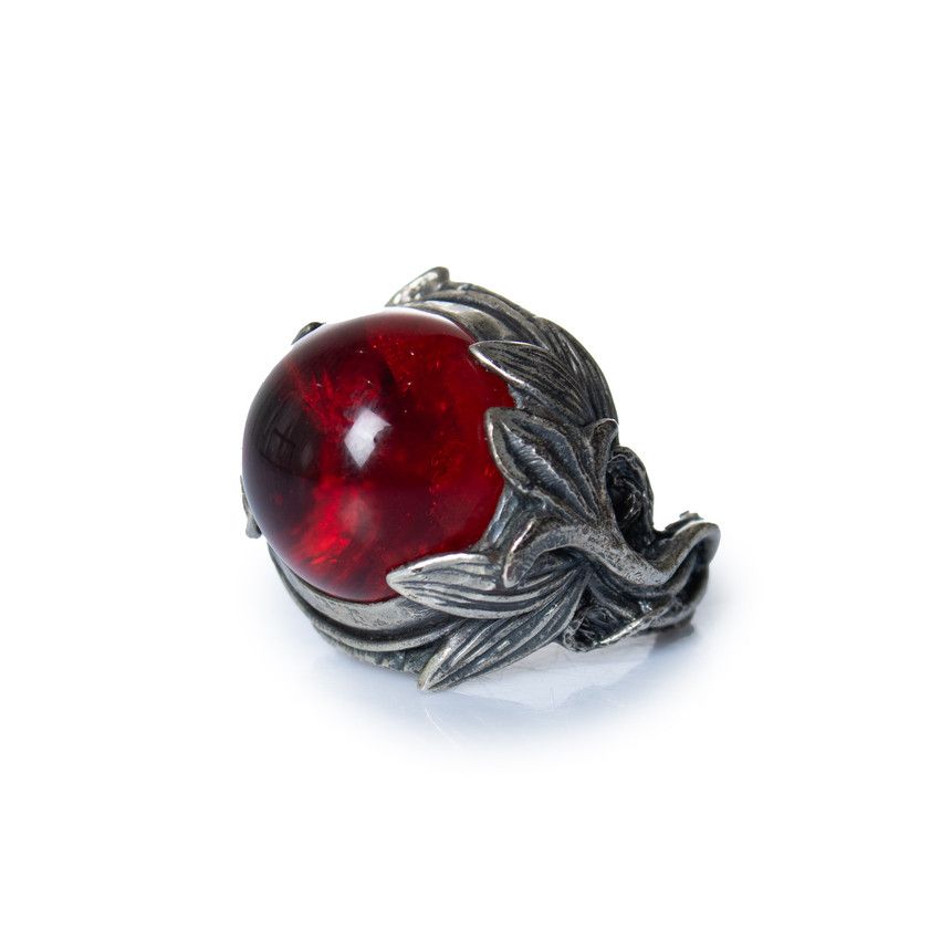 Other Lyly Erlandsson, the Granada ring with red stone Size ONE SIZE - 2 Thumbnail