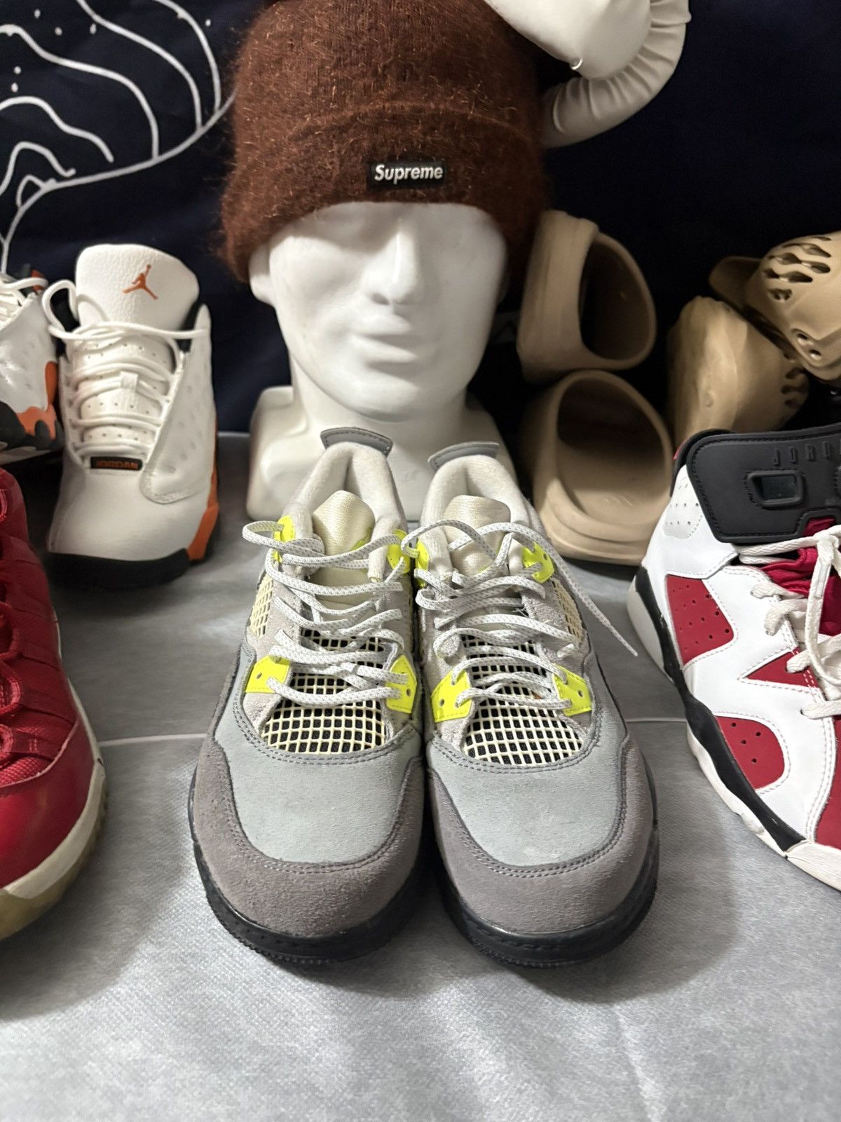 Nike Jordan 4 retro se 95 neon ps size 3 Size US 5 / EU 37 - 1 Thumbnail