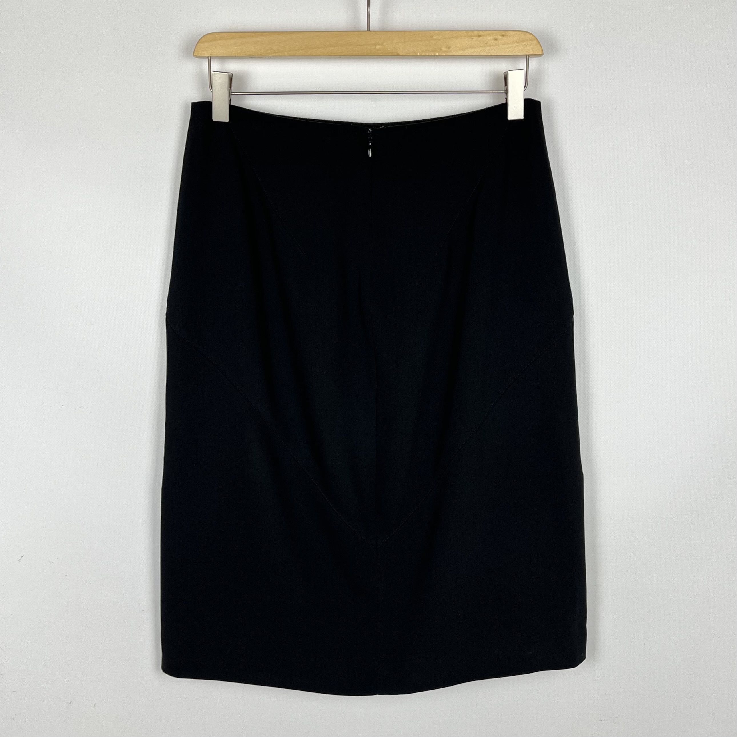 Maison Margiela Maison Margiela Line 1 Avant-Garde Back Zip Black Midi Skirt Size 28" / US 6 / IT 42 - 13 Thumbnail