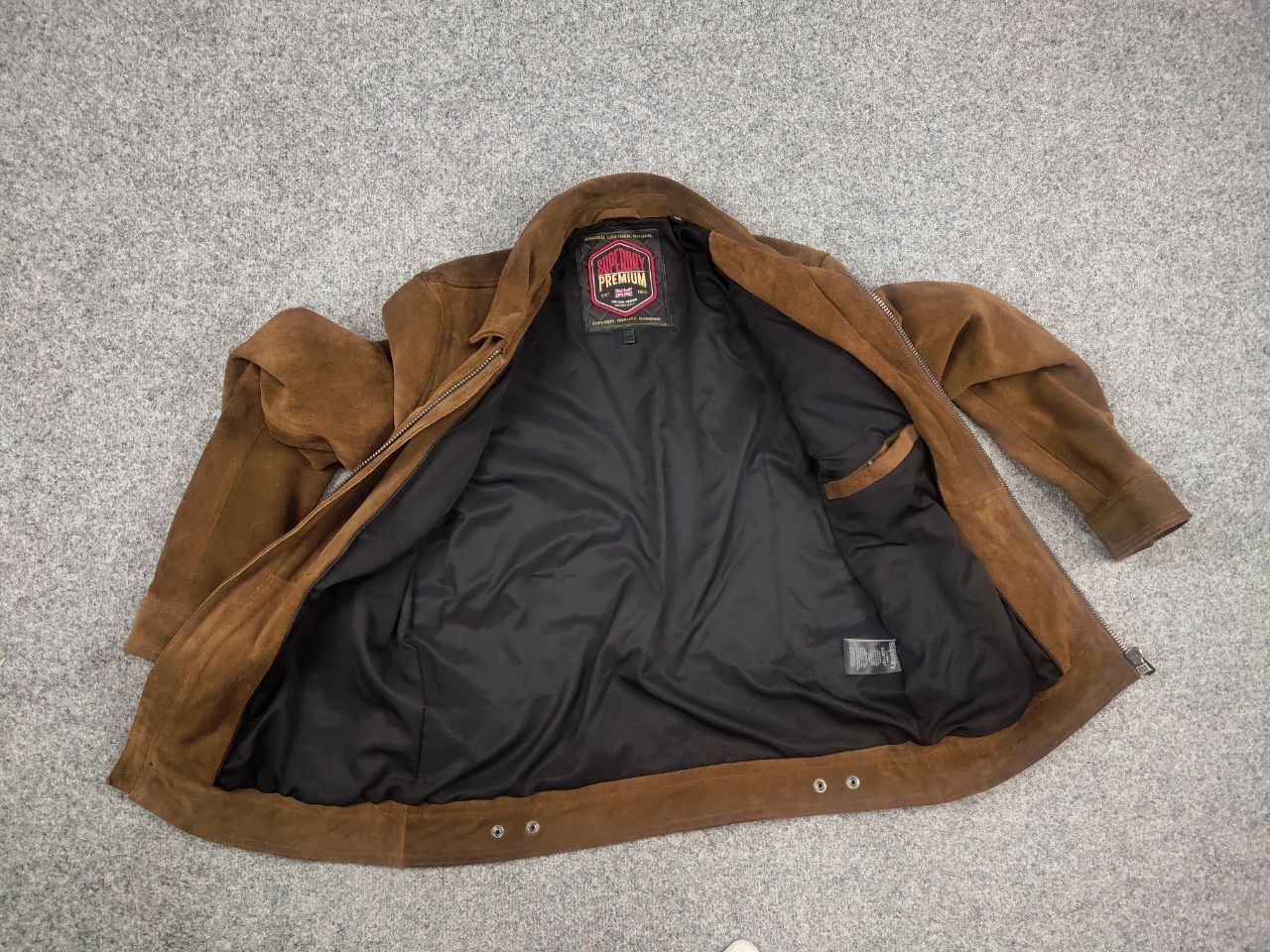 Superdry Superdry Premium suede leather tan Brown Zip British Jacket Size US XL / EU 56 / 4 - 13 Thumbnail