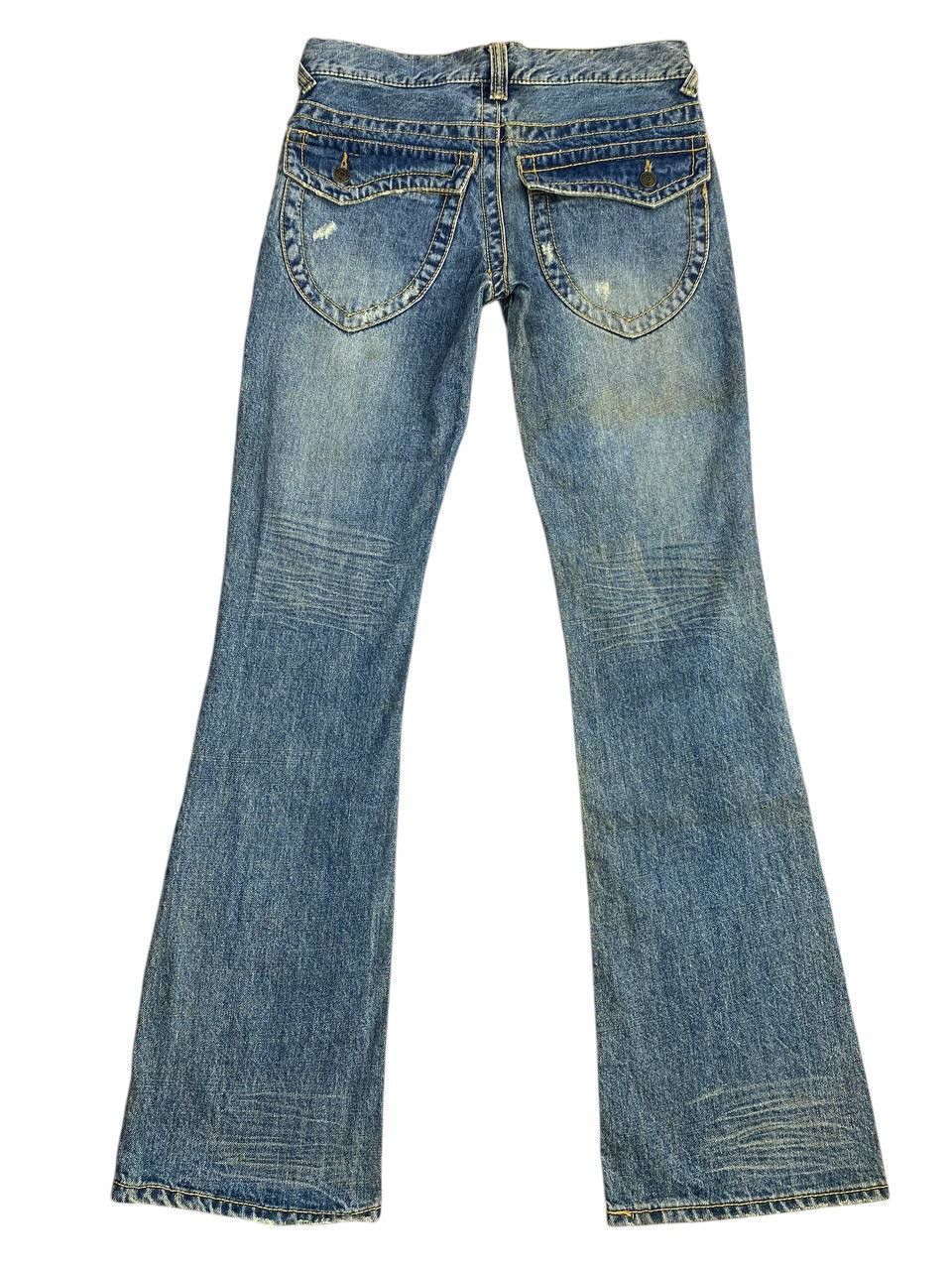 JACKROSE Y2K 2000’s Jackrose Mudwash Distressed Flare Jeans Size US 31 - 12 Thumbnail