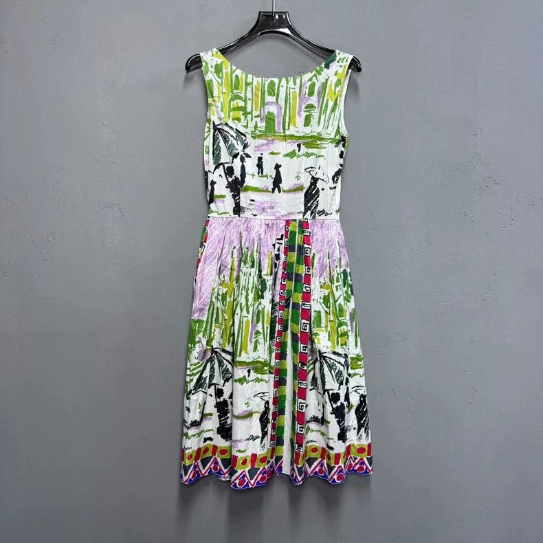 Prada Prada Sleeveless floral dress 2503-Nextarrow Size XS / US 0-2 / IT 36-38 - 2 Thumbnail