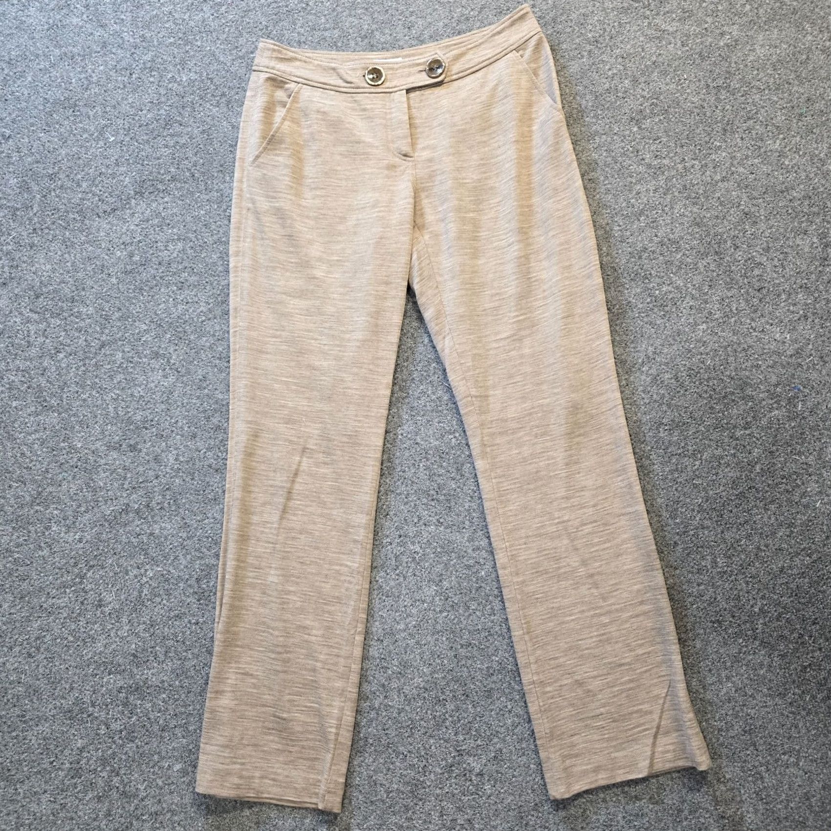 Escada VINTAGE Escada Sport Pants Women Size 38 Brown Tan Wool Knit Straight Leg Stretch Casual Size 26" / US 2 / IT 38 - 2 Thumbnail