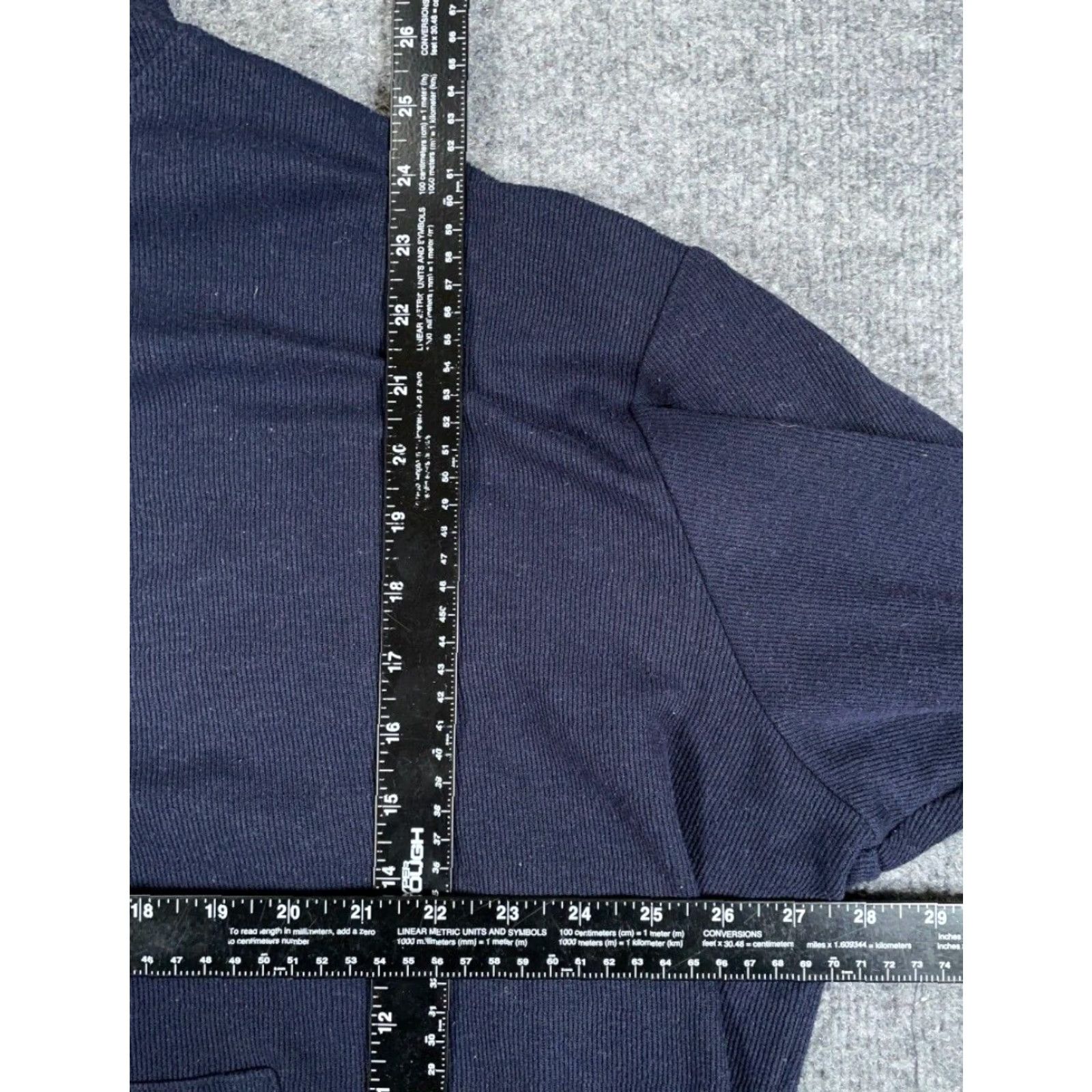 Vintage VTG Y2K Style Zip Hoodie Sweatshirt Women's 26/28 Blue White Striped Hooded Full Zip 90s Hipster Retro Vintage Womens Size 4XL / US 24-26 - 3 Thumbnail