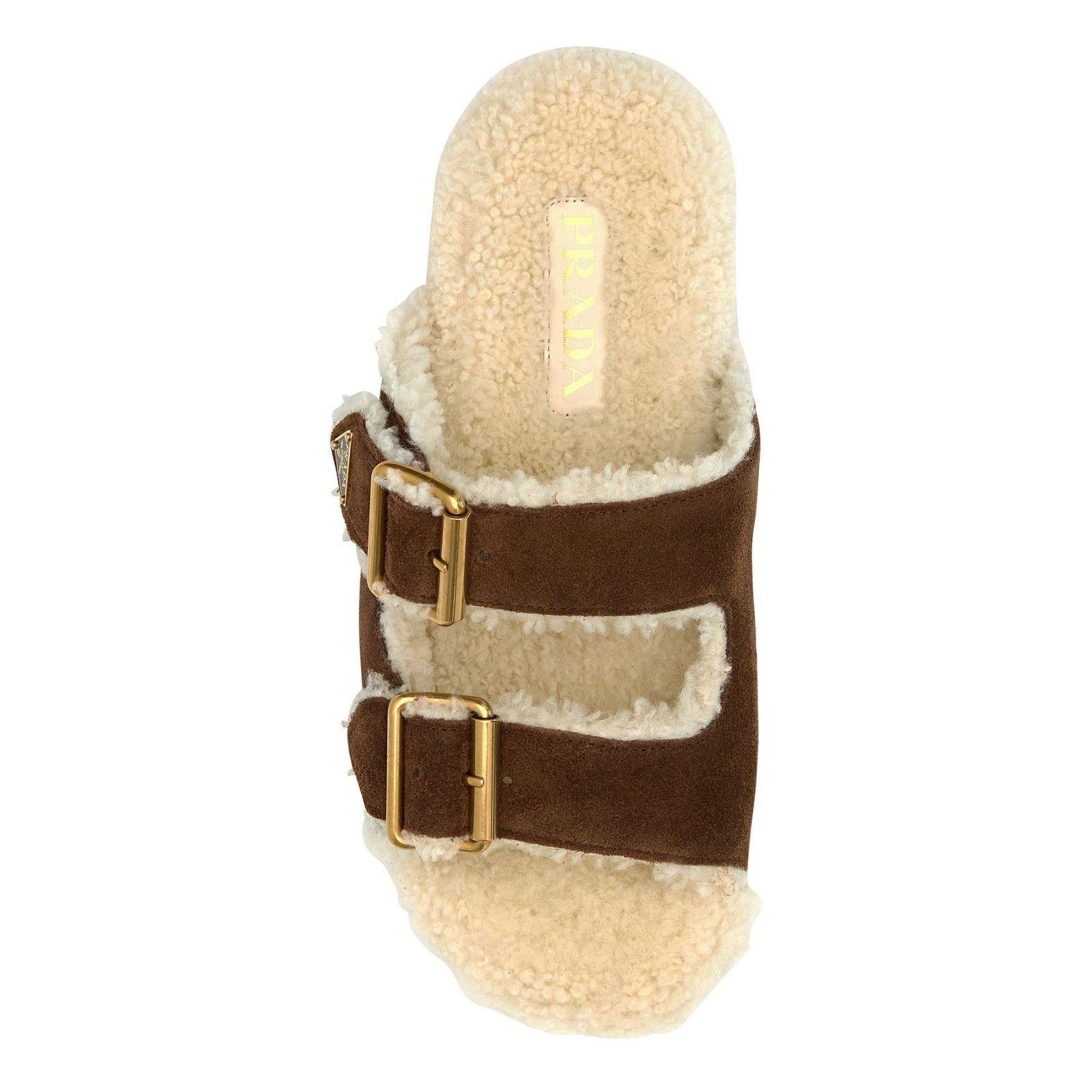 Prada PRADA Triangle Brown Suede Slippers New And Authentic (Women Size US 7 / IT 37 - 4 Thumbnail