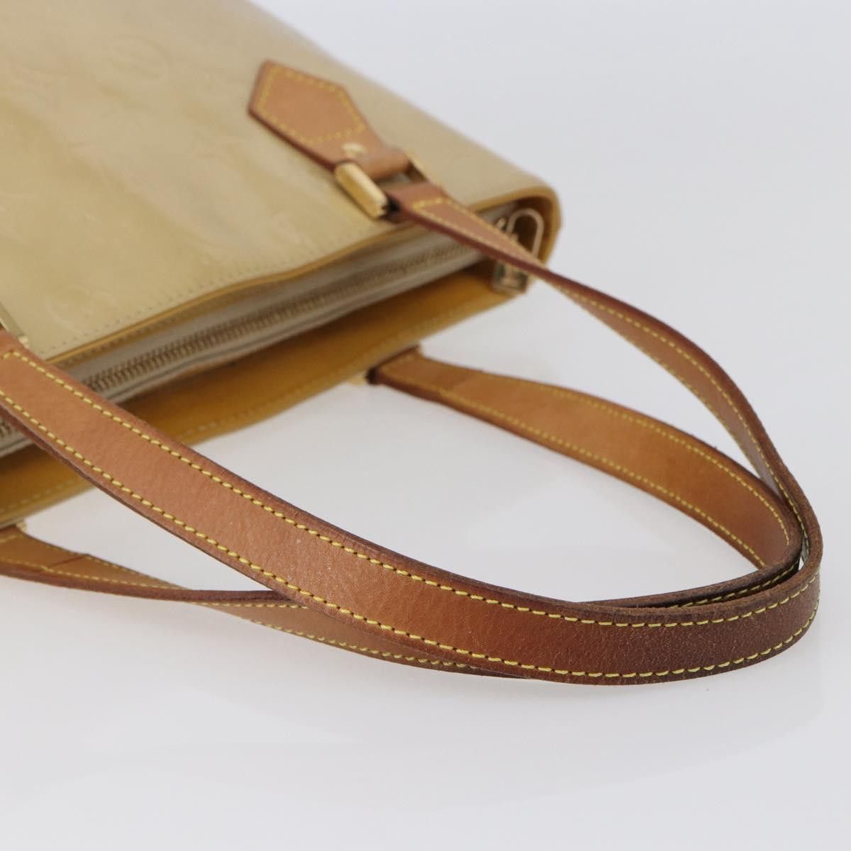 Louis Vuitton LOUIS VUITTON Monogram Vernis Houston Hand Bag Beige M91004 Size ONE SIZE - 7 Thumbnail
