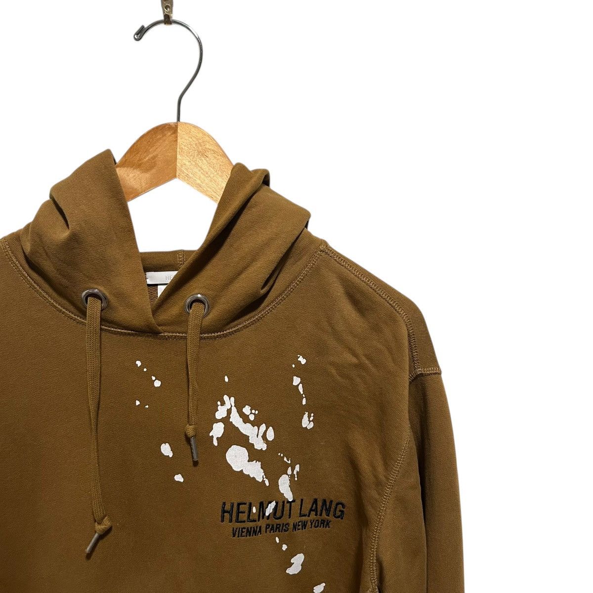 Helmut Lang Helmut Lang paint splatter pullover spellout logo hoodie Size US L / EU 52-54 / 3 - 4 Thumbnail