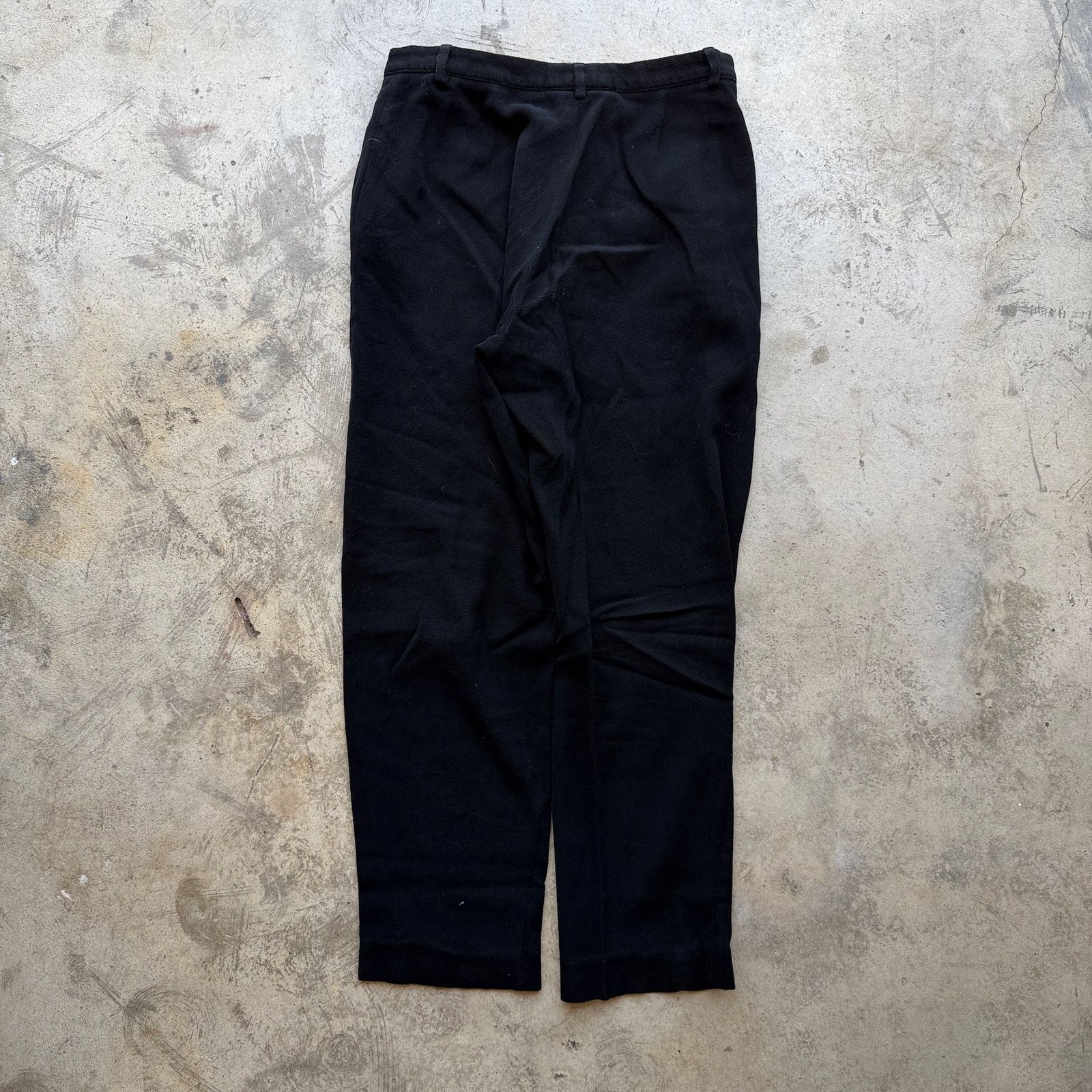 Emporio Armani 90s Emporio Armani Black Pleated ribbed Trousers pants Size US 32 / EU 48 - 4 Thumbnail