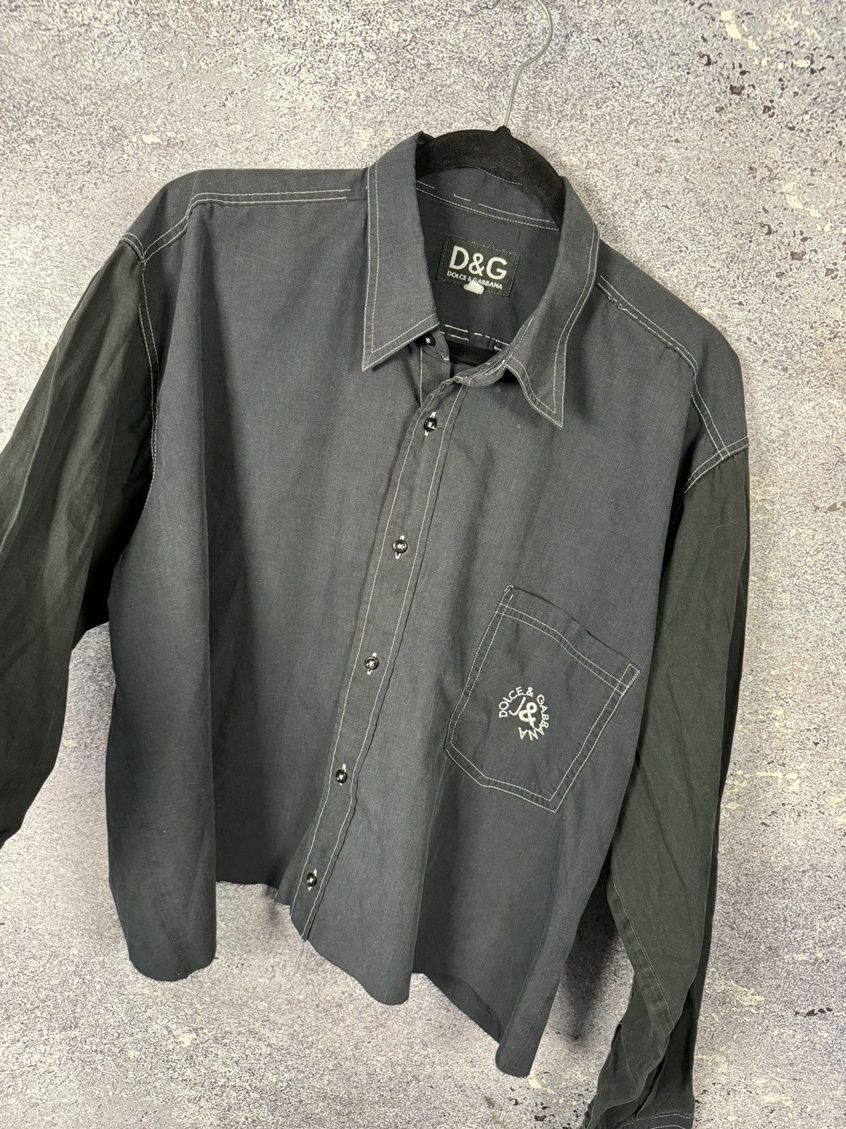 Dolce & Gabbana × Vintage Vintage Dolce Gabbana Shirt Black/Blue Top Woman Large Size L / US 10 / IT 46 - 11 Thumbnail
