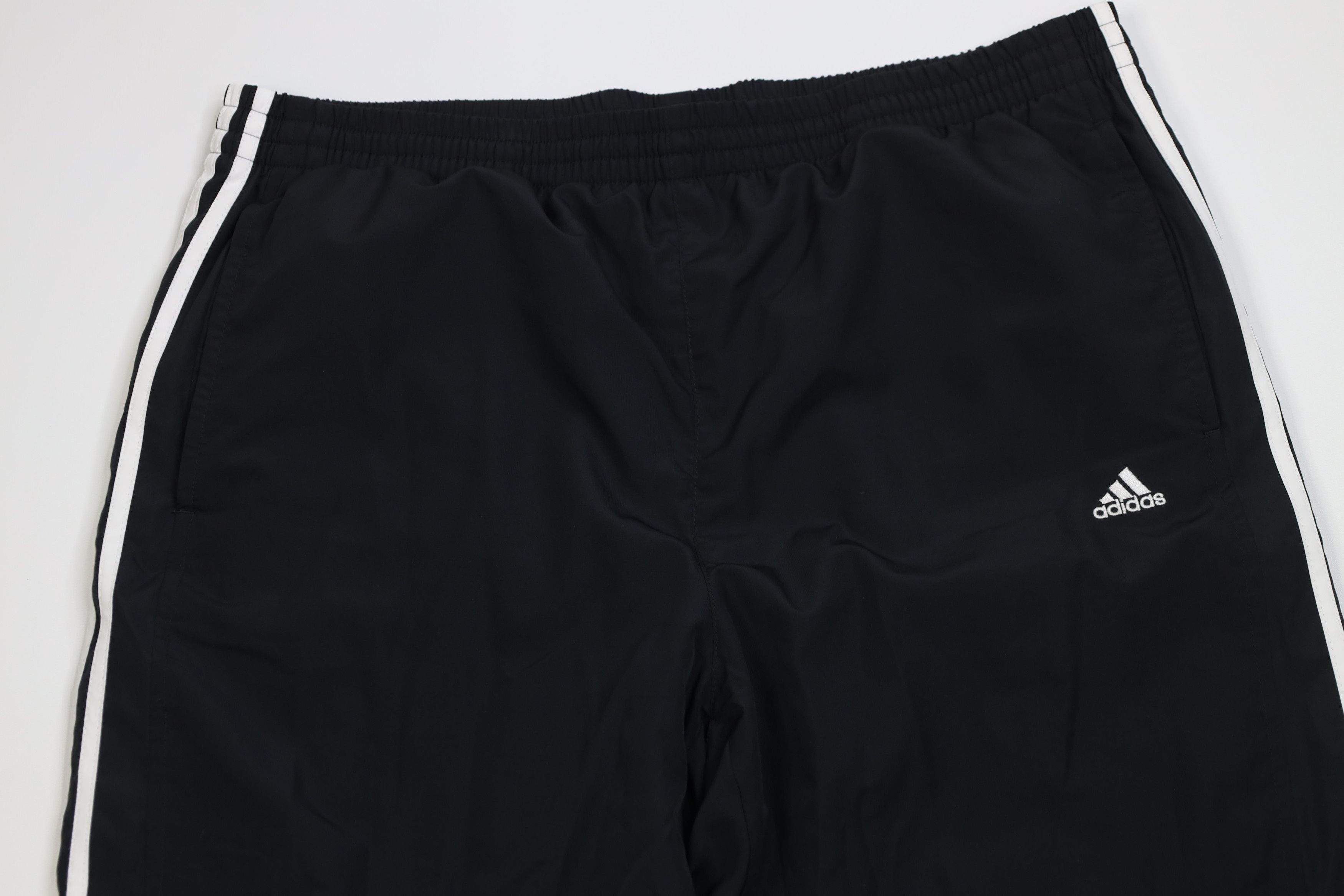 Adidas Vintage 90s Y2K Adidas Wide Leg Windbreaker Pants Black Size US 38 / EU 54 - 2 Thumbnail