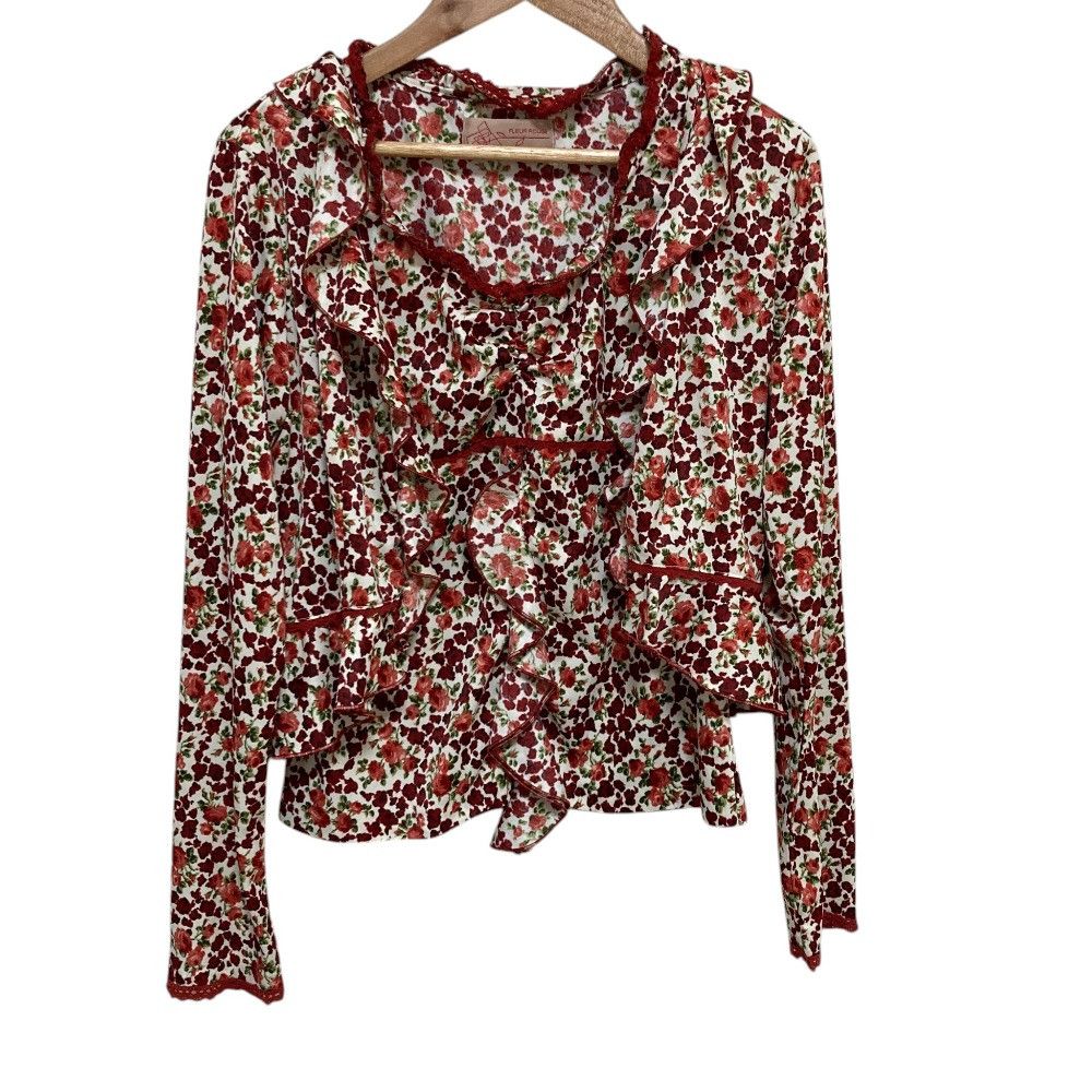 Other Other PINK HOUSE Flower Print Sleeveless Blouse Cardigan Set Textile Tops DUTY FREE for USA Size ONE SIZE - 1 Thumbnail