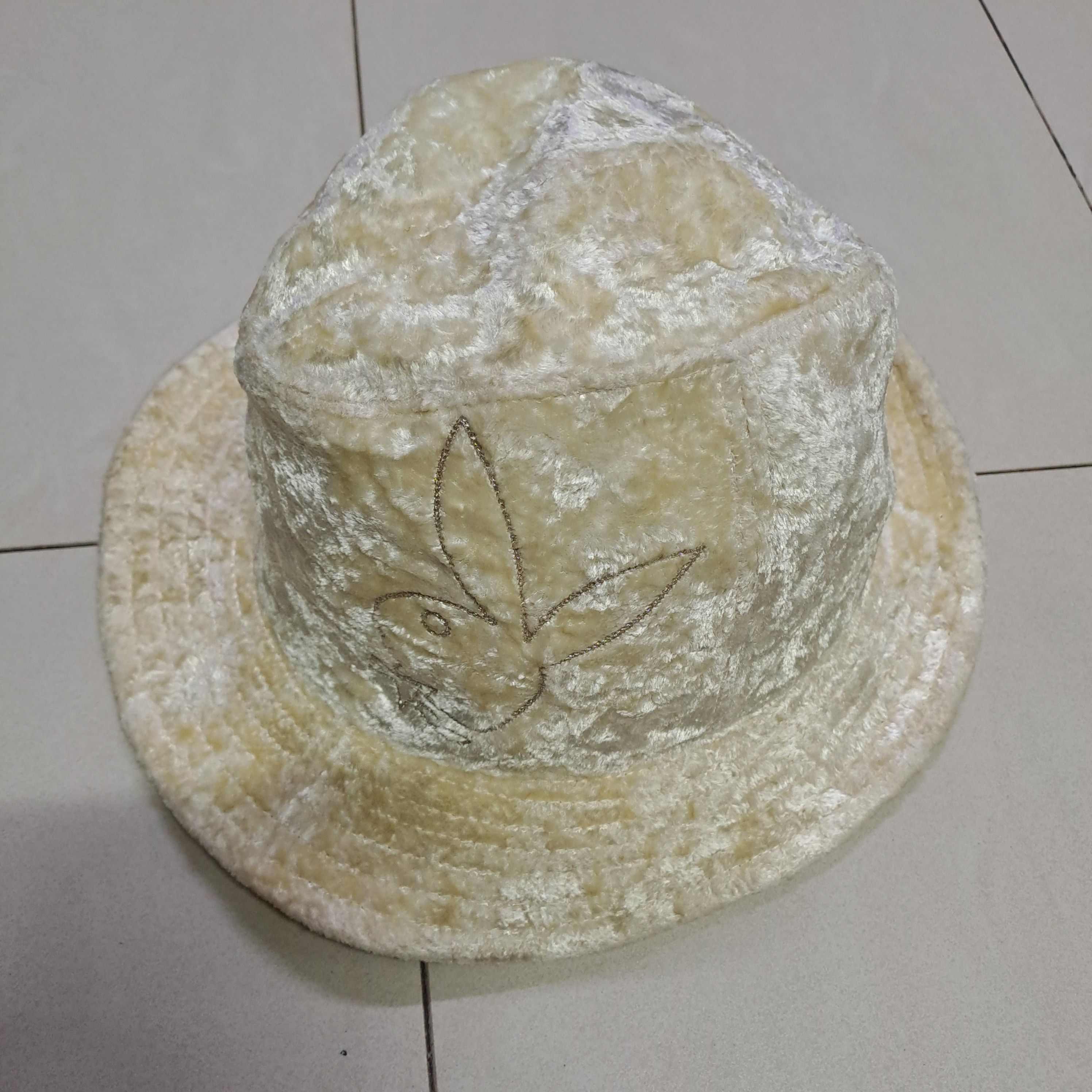 Playboy Vintage Playboy Velvet Fedora Bucket Hat/Cap Size ONE SIZE - 1 Thumbnail