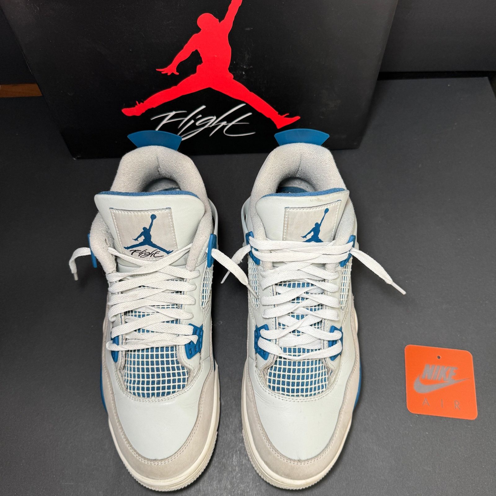 Jordan Brand × Nike Size 10.5 Air Jordan 4 Retro Military Blue 2024 Men's Shoes Size US 10.5 / EU 43-44 - 4 Thumbnail