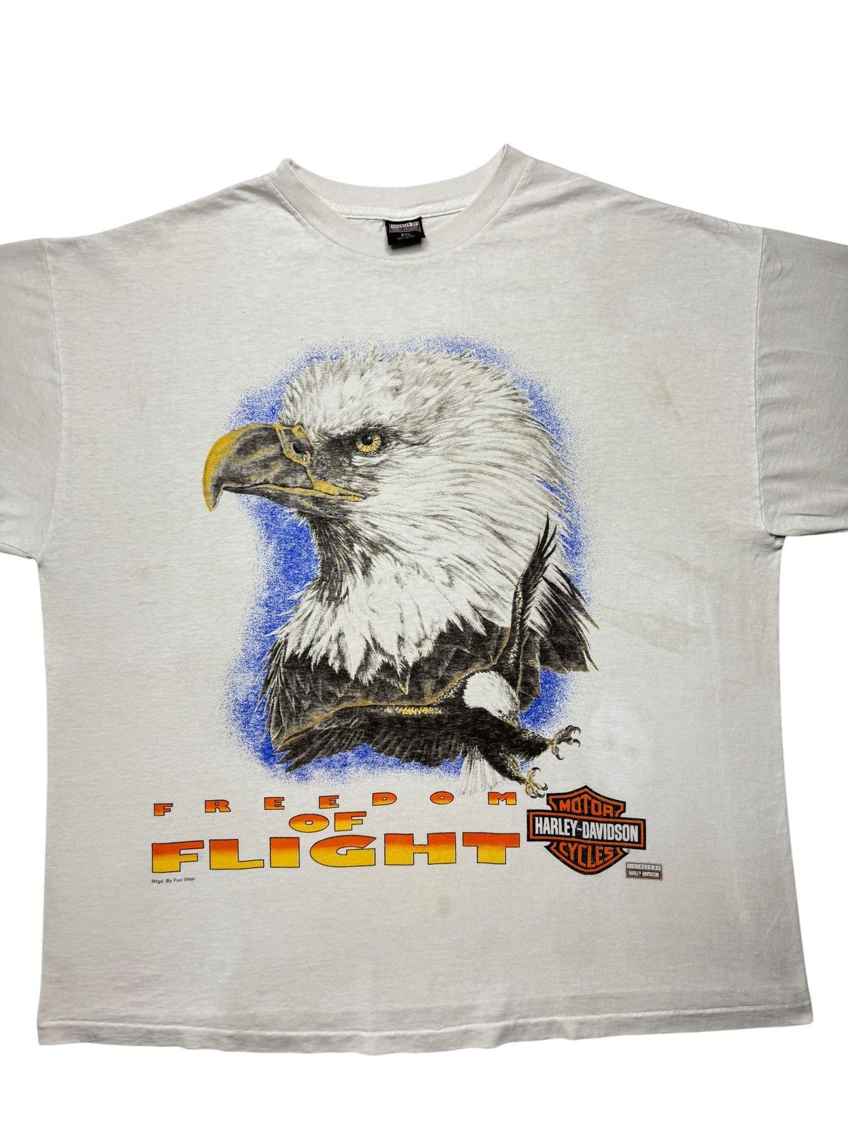 Harley Davidson Vintage 1990’s Harley Davidson Freedom of Flight Tee Shirt Size US XXL / EU 58 / 5 - 2 Thumbnail