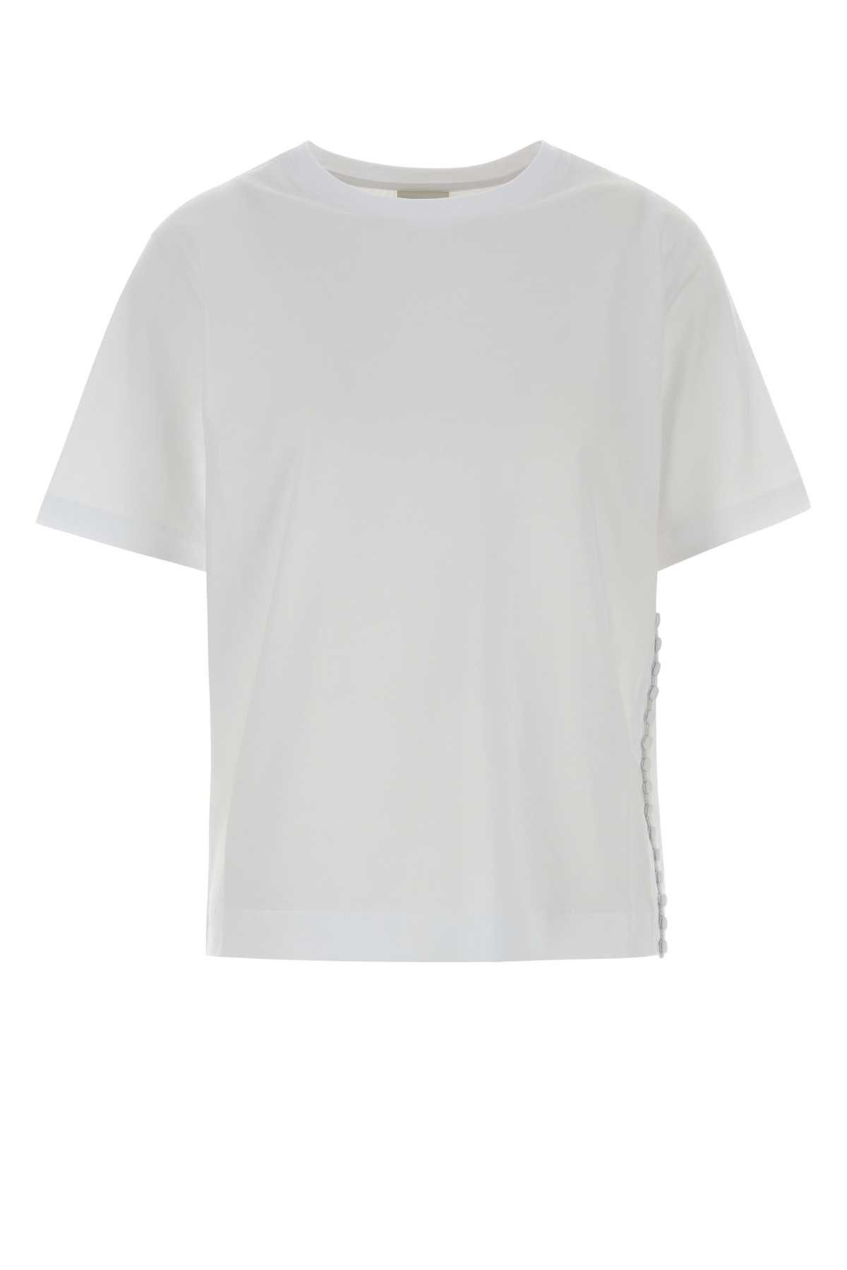 Dries Van Noten White Cotton Heydu T-Shirt Size XS / US 0-2 / IT 36-38 - 1 Thumbnail