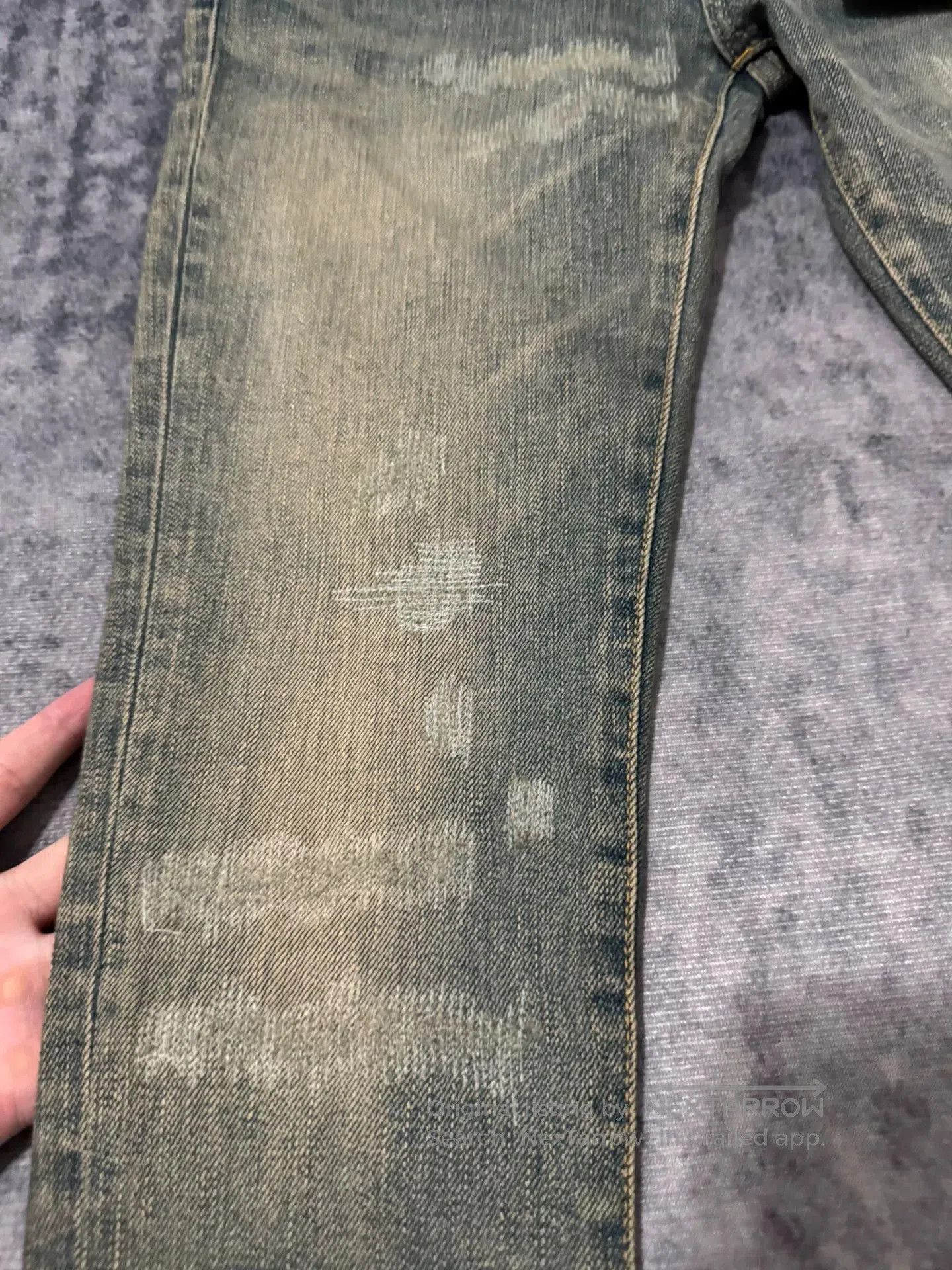 Saint Laurent Paris Saint Laurent Distressed Denim Jeans. Size US 27 - 5 Thumbnail
