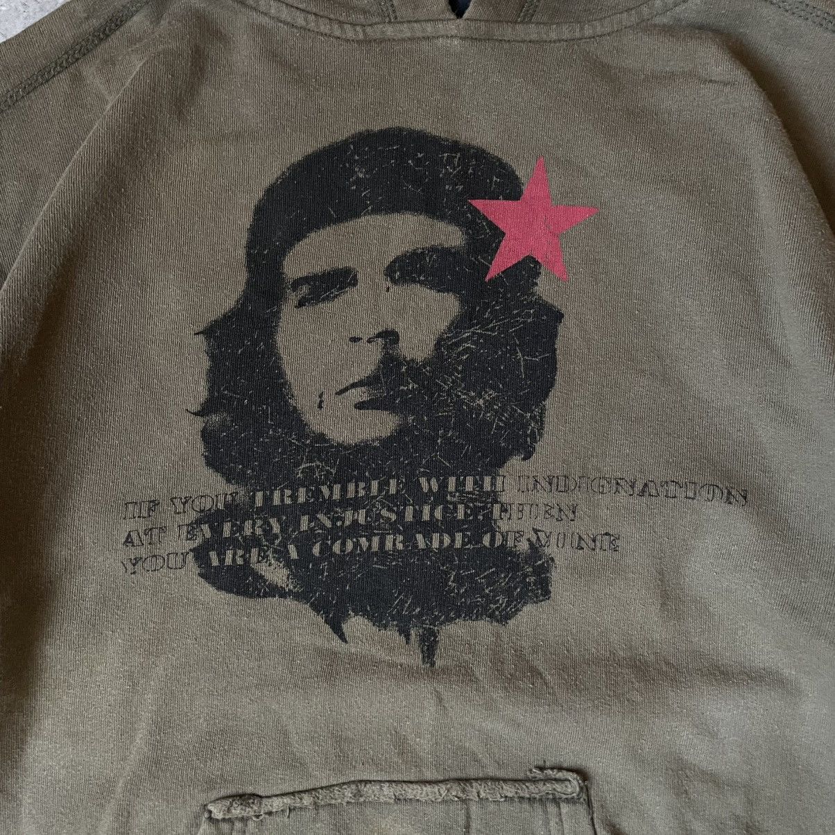 Other Vintage 90s Ernesto Che Guevara Khaki Distressed Hoodie Size US M / EU 48-50 / 2 - 3 Thumbnail