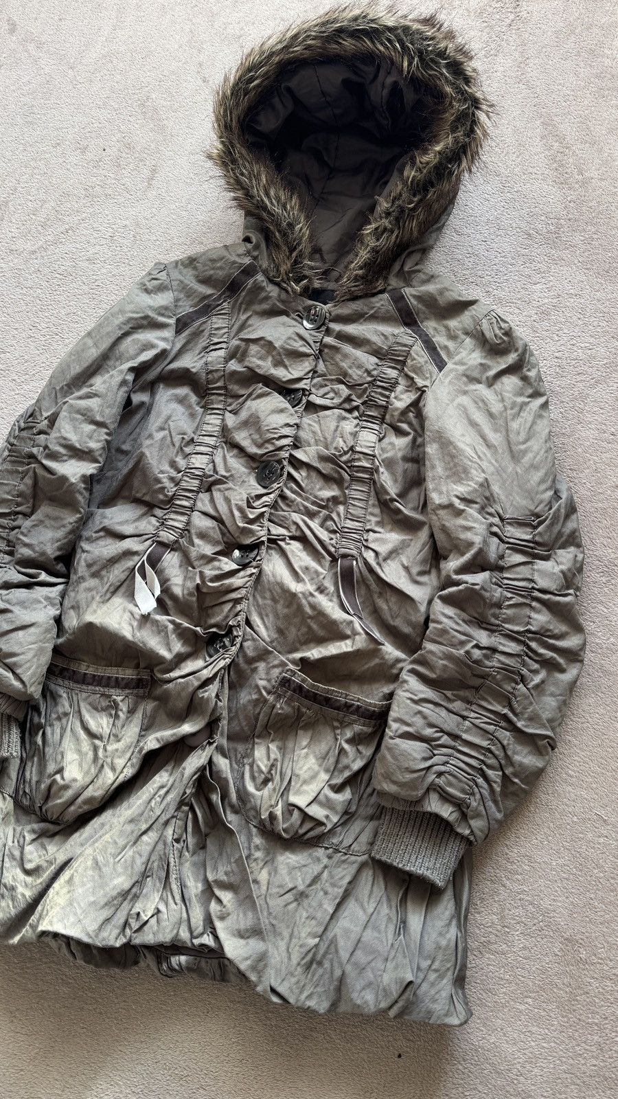 Japanese Brand Y2K If Six Was Nine Goa Lgb Style Faux Fur Hood Parka Jacket Size M / US 6-8 / IT 42-44 - 3 Thumbnail